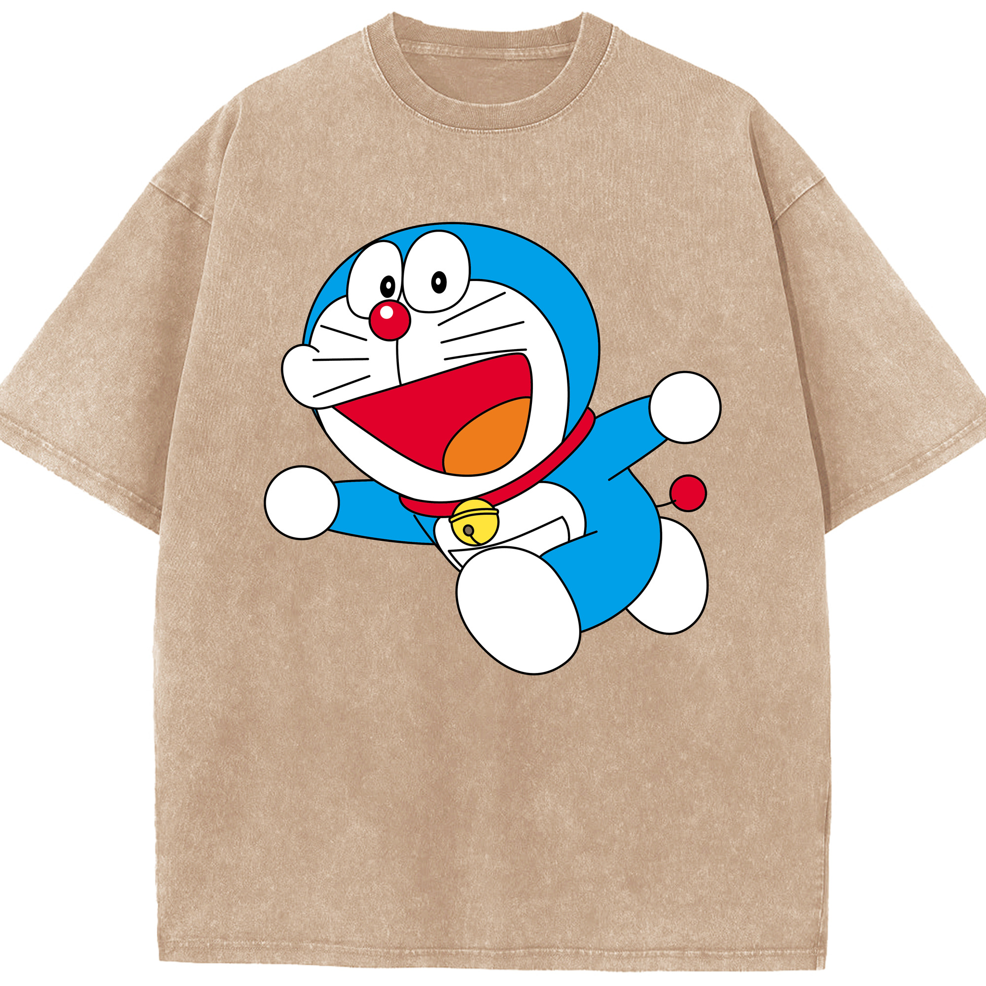 （画像用） ドラえもん Doraemon 綿100% ヴィンテージ風 半袖Tシャツ（フロントプリント）