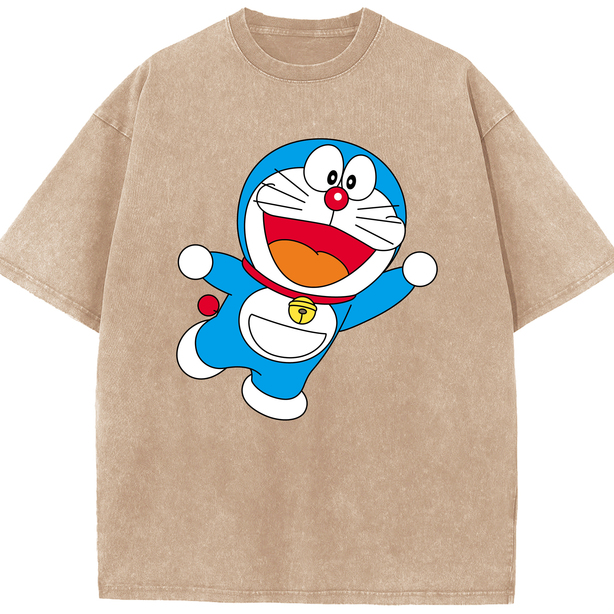 （画像用） ドラえもん Doraemon 綿100% ヴィンテージ風 半袖Tシャツ（フロントプリント）