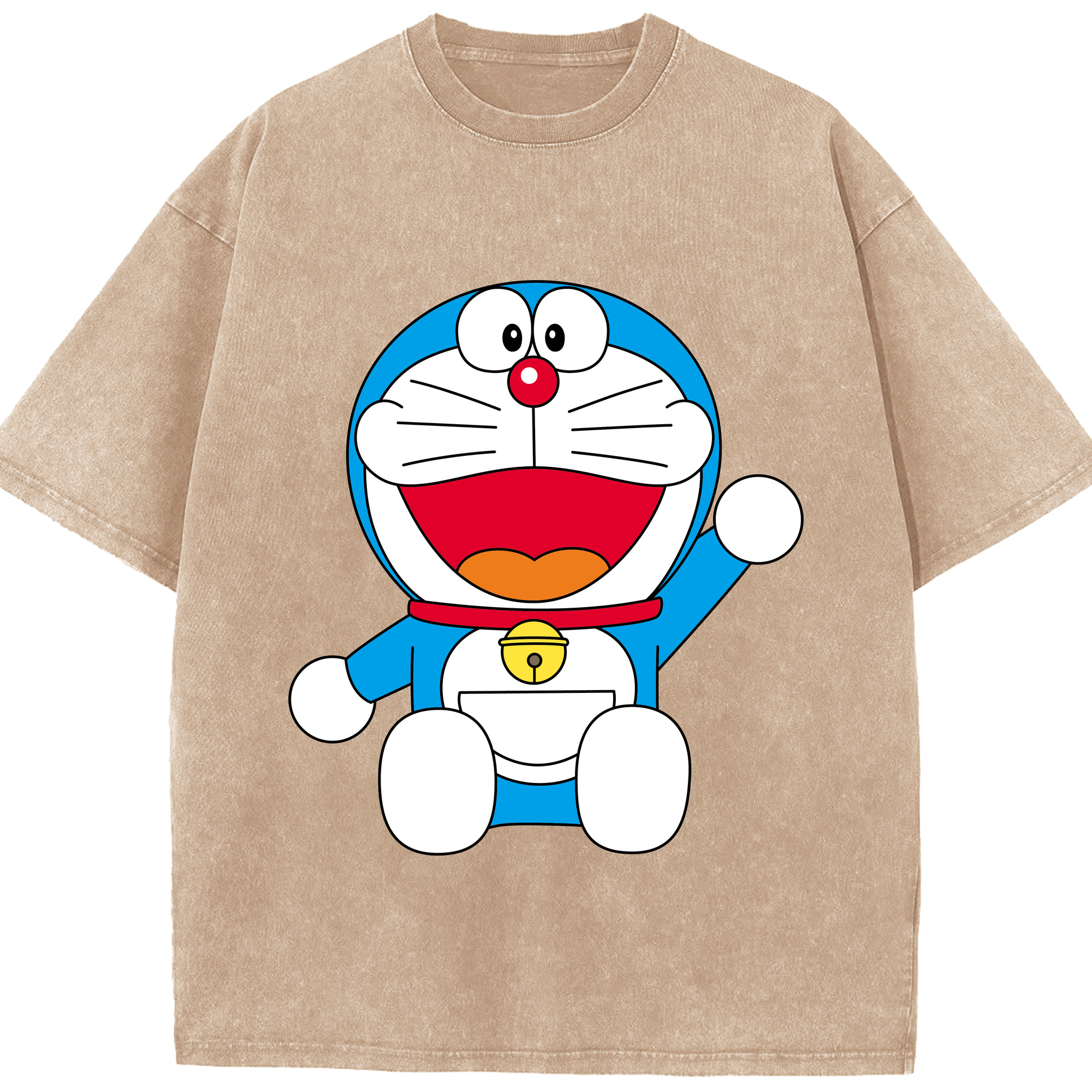 （画像用） ドラえもん Doraemon 綿100% ヴィンテージ風 半袖Tシャツ（フロントプリント）