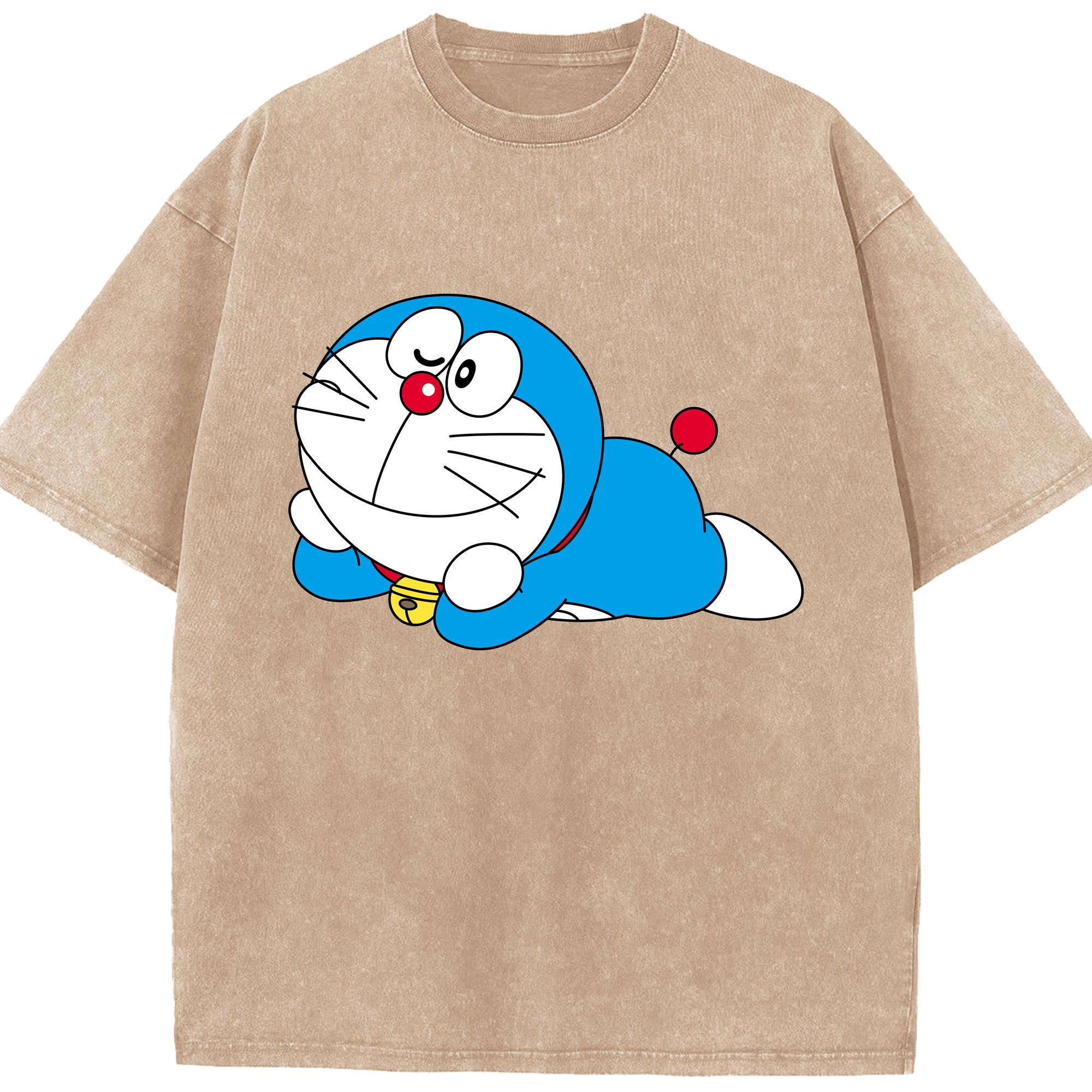 （画像用） ドラえもん Doraemon 綿100% ヴィンテージ風 半袖Tシャツ（フロントプリント）