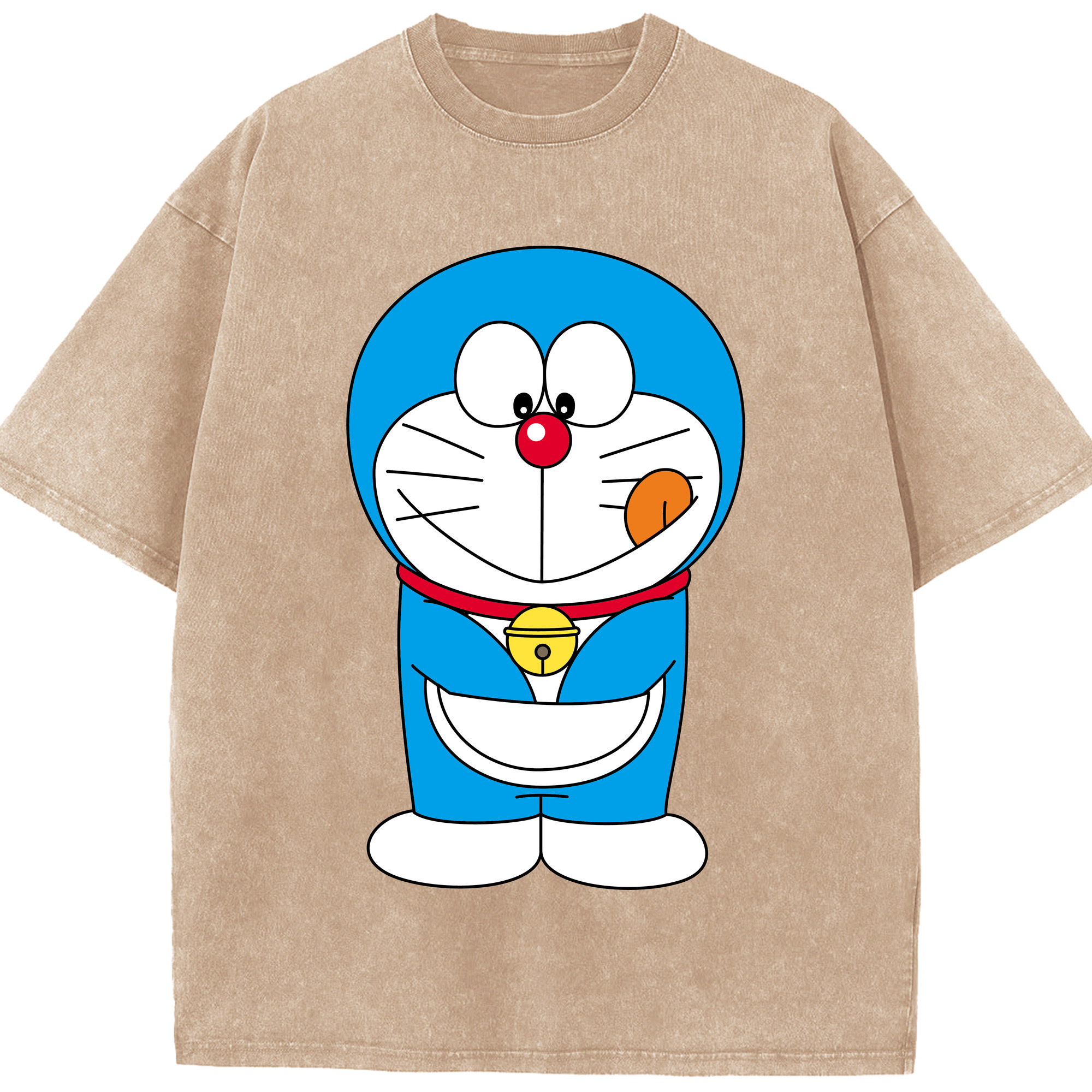 （画像用） ドラえもん Doraemon 綿100% ヴィンテージ風 半袖Tシャツ（フロントプリント）