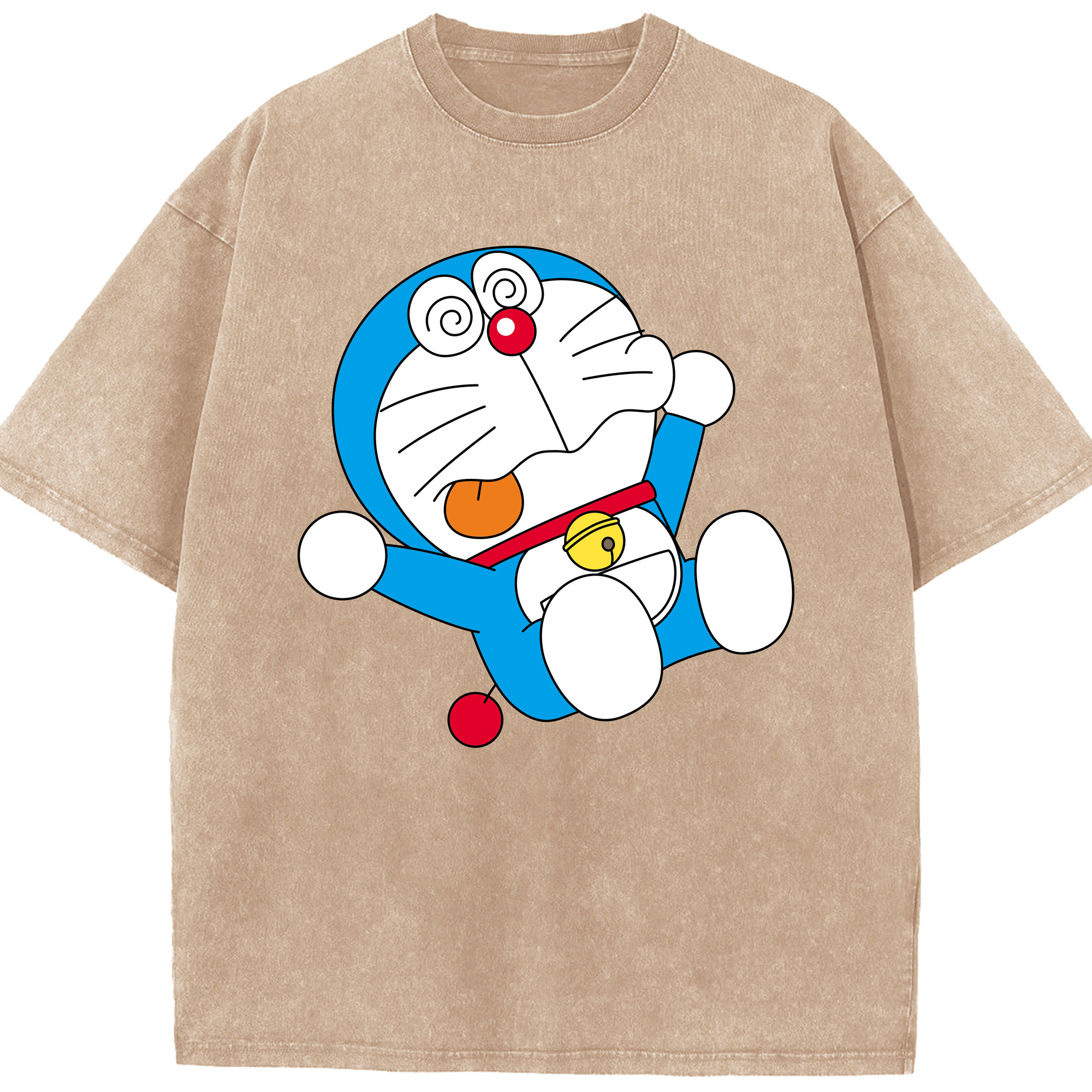 （画像用） ドラえもん Doraemon 綿100% ヴィンテージ風 半袖Tシャツ（フロントプリント）