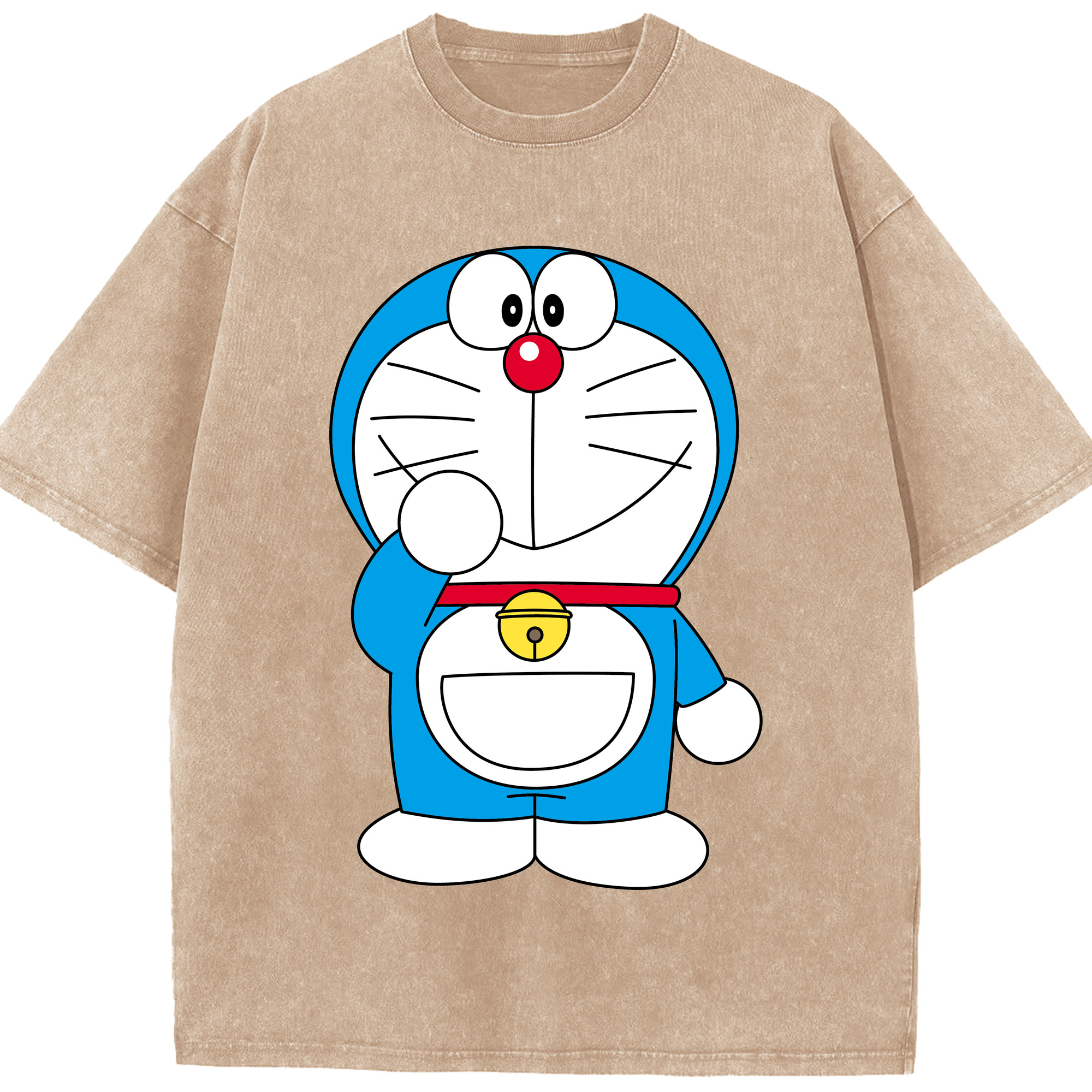 （画像用） ドラえもん Doraemon 綿100% ヴィンテージ風 半袖Tシャツ（フロントプリント）