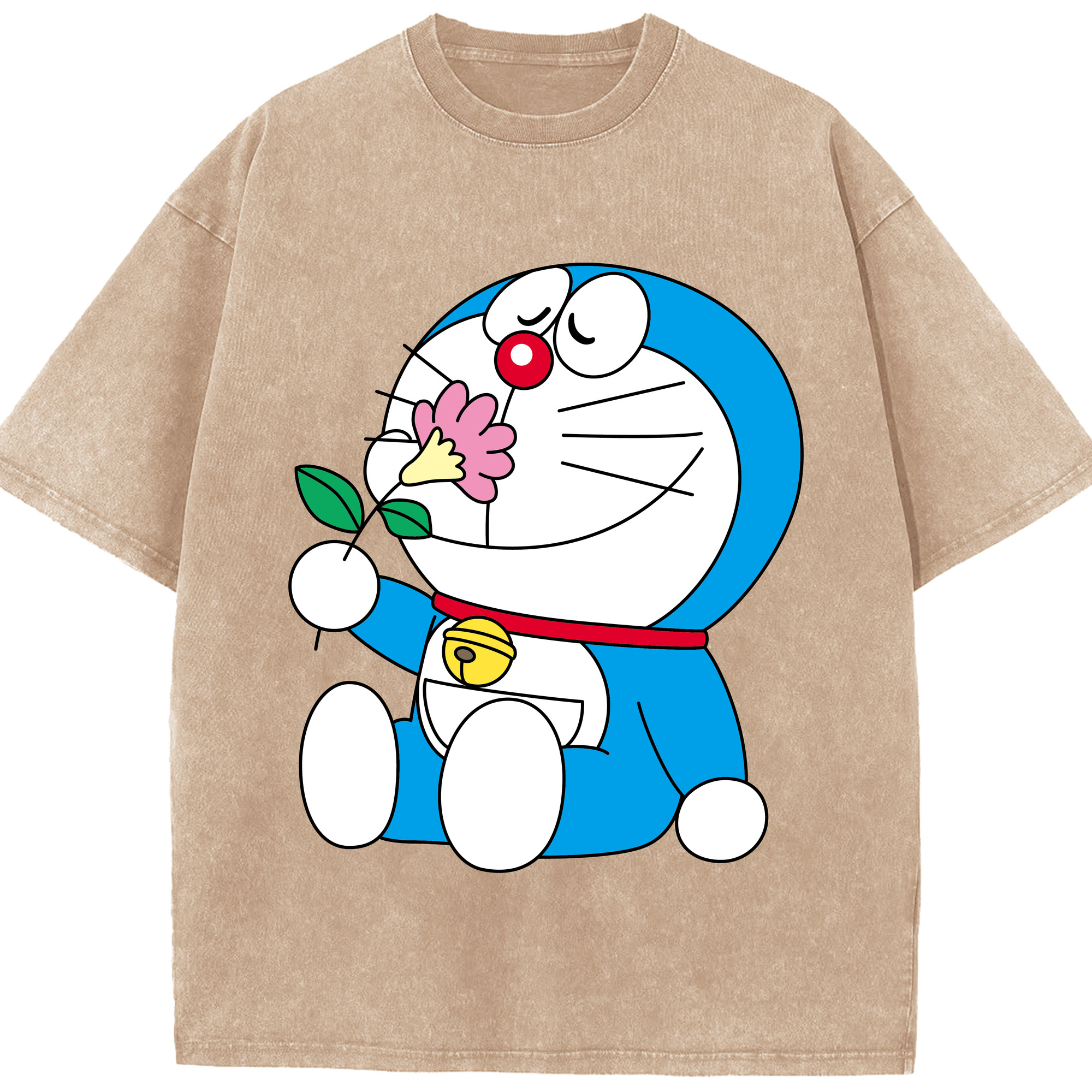 （画像用） ドラえもん Doraemon 綿100% ヴィンテージ風 半袖Tシャツ（フロントプリント）
