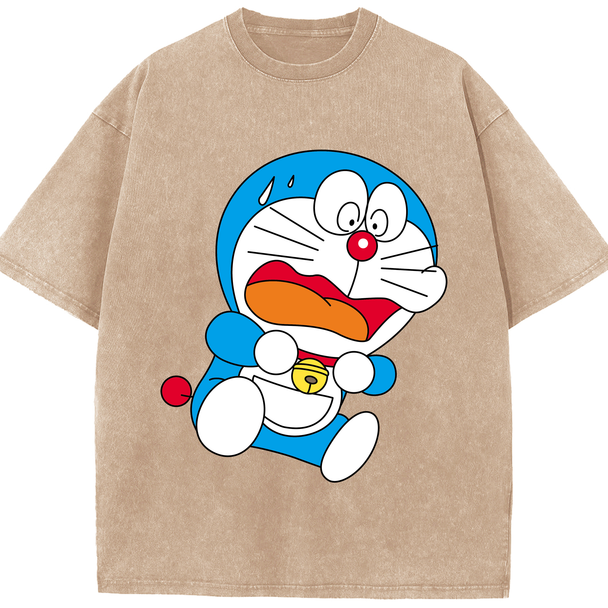 （画像用） ドラえもん Doraemon 綿100% ヴィンテージ風 半袖Tシャツ（フロントプリント）