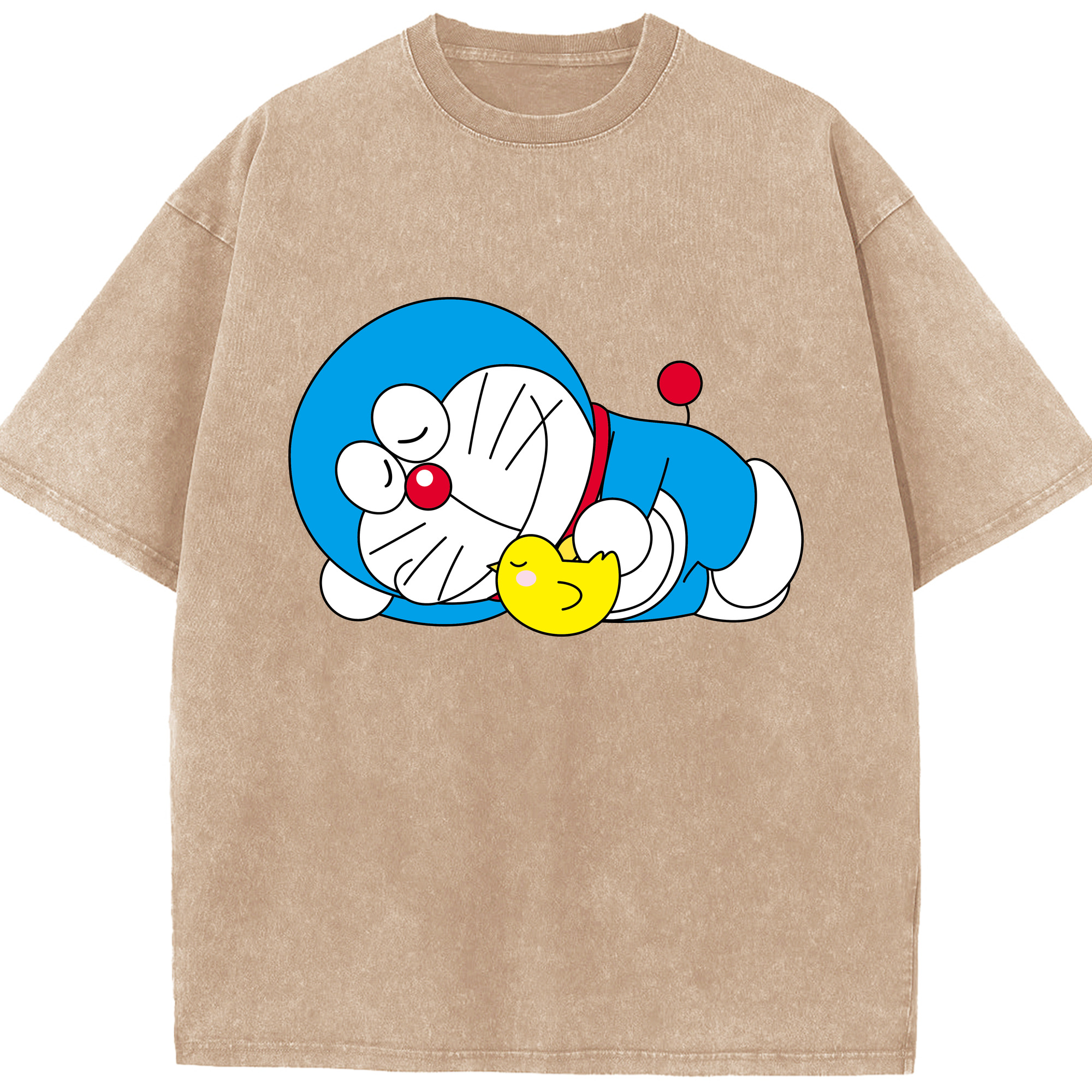 （画像用） ドラえもん Doraemon 綿100% ヴィンテージ風 半袖Tシャツ（フロントプリント）