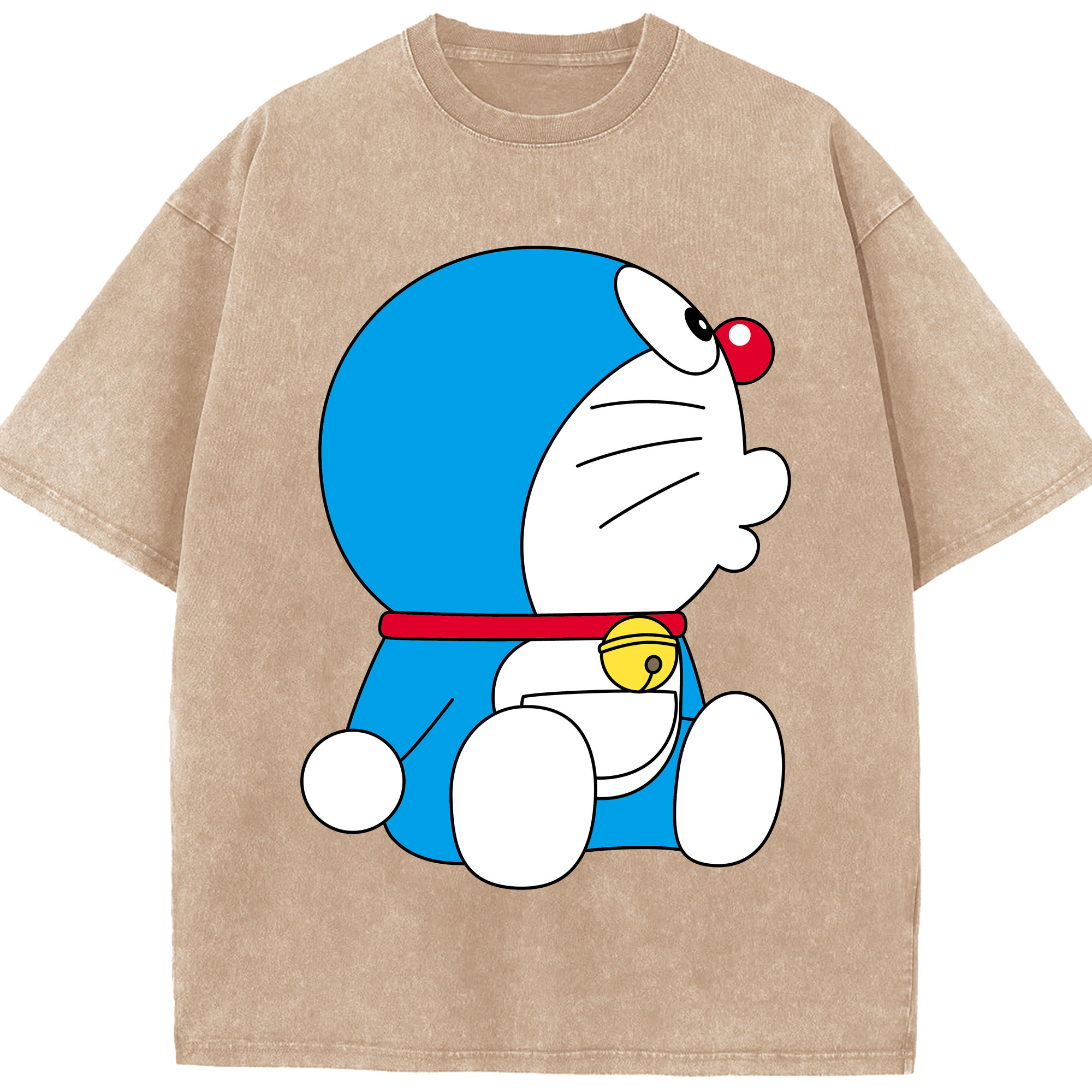 （画像用） ドラえもん Doraemon 綿100% ヴィンテージ風 半袖Tシャツ（フロントプリント）