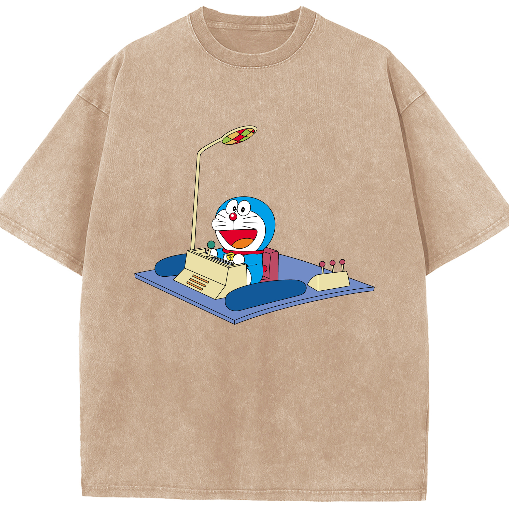 （画像用） ドラえもん Doraemon 綿100% ヴィンテージ風 半袖Tシャツ（フロントプリント）