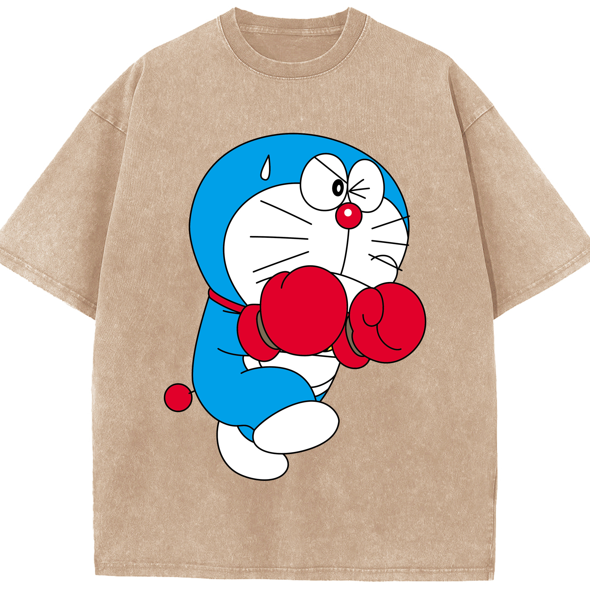 （画像用） ドラえもん Doraemon 綿100% ヴィンテージ風 半袖Tシャツ（フロントプリント）