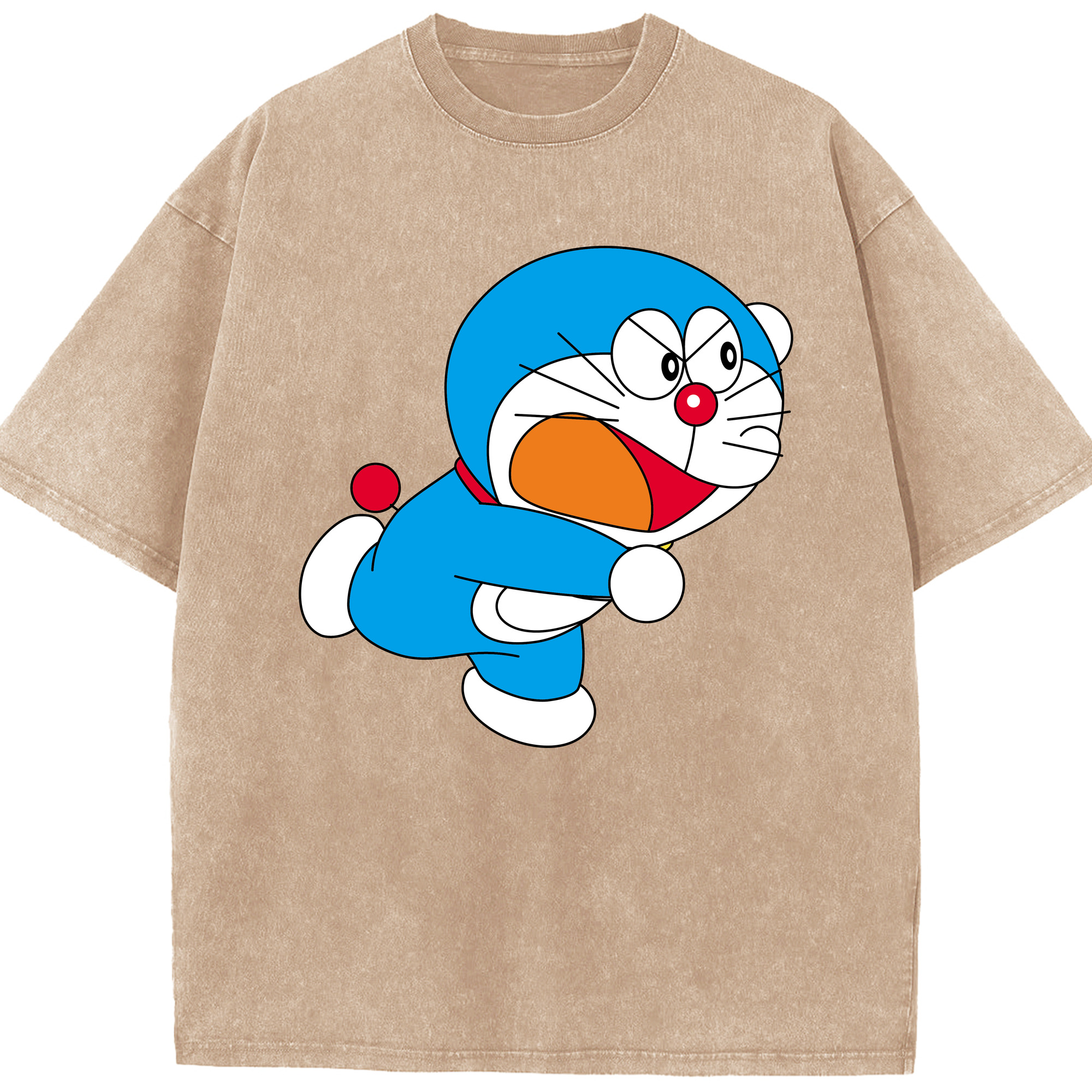 （画像用） ドラえもん Doraemon 綿100% ヴィンテージ風 半袖Tシャツ（フロントプリント）