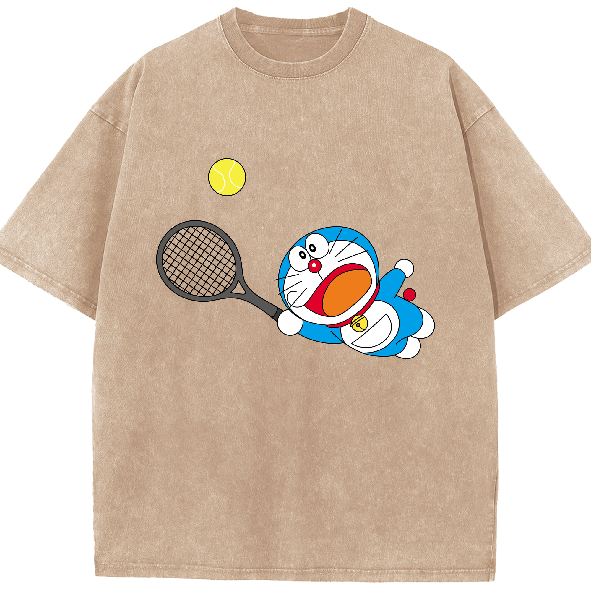 （画像用） ドラえもん Doraemon 綿100% ヴィンテージ風 半袖Tシャツ（フロントプリント）