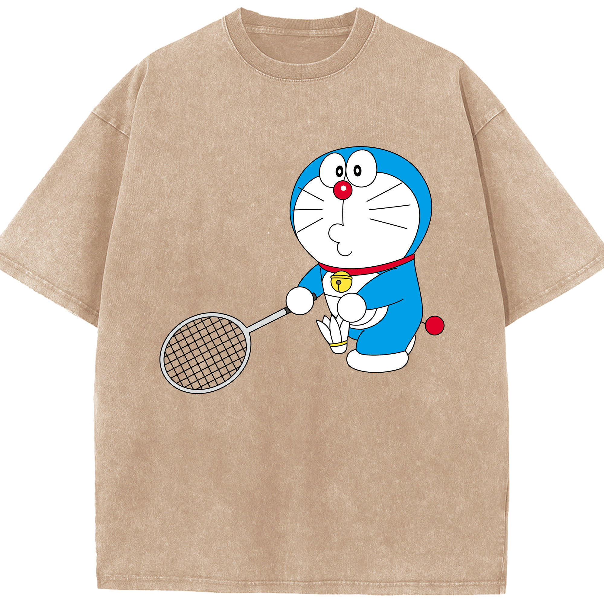 （画像用） ドラえもん Doraemon 綿100% ヴィンテージ風 半袖Tシャツ（フロントプリント）