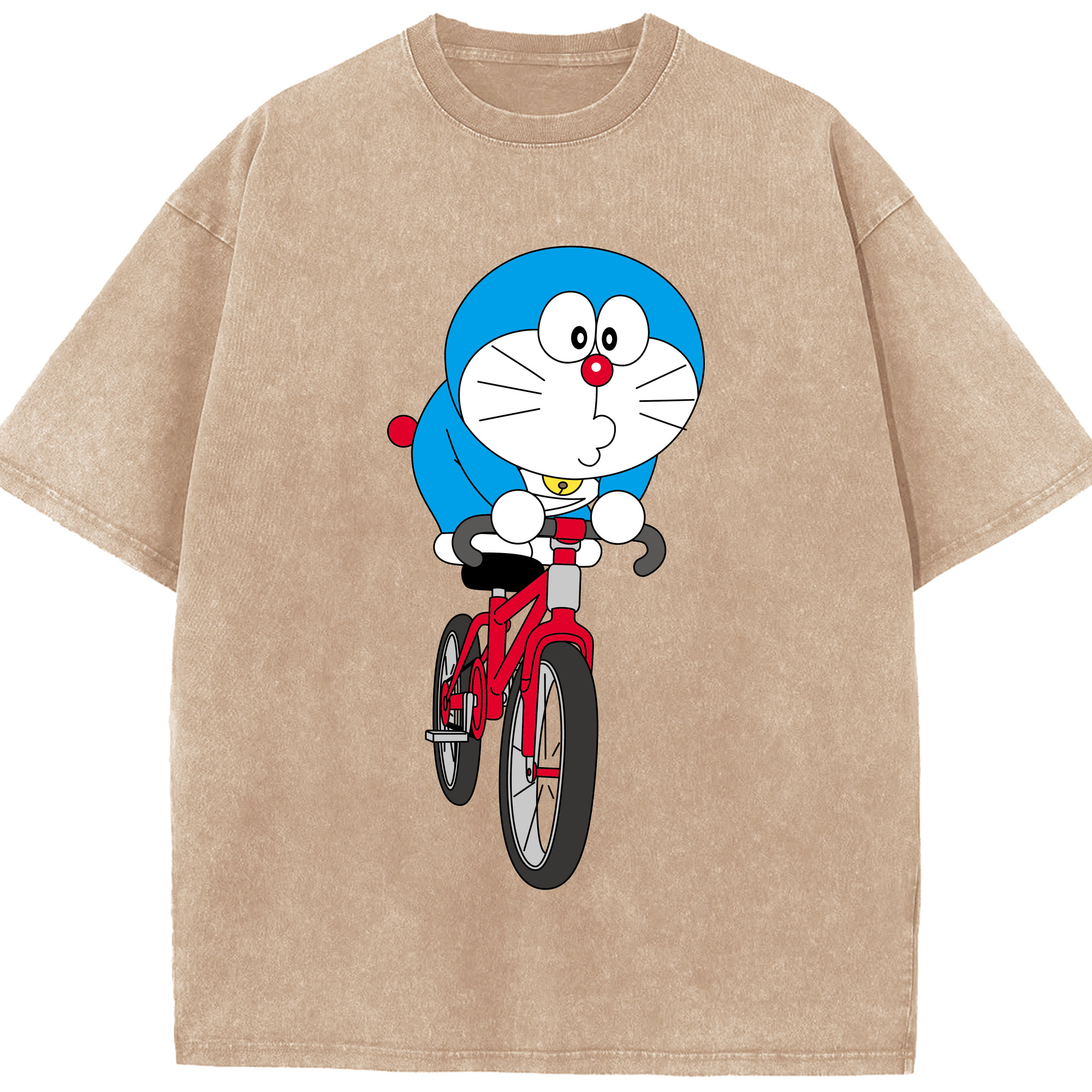 （画像用） ドラえもん Doraemon 綿100% ヴィンテージ風 半袖Tシャツ（フロントプリント）