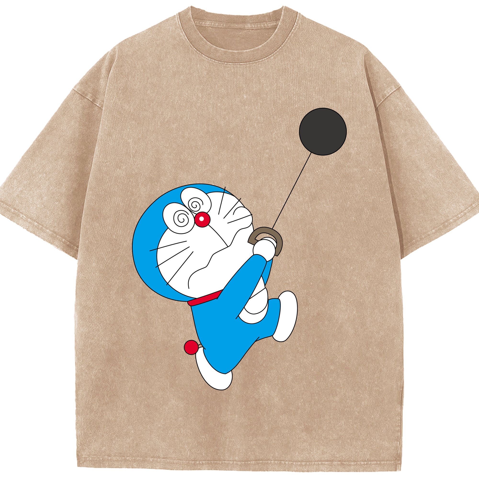 （画像用） ドラえもん Doraemon 綿100% ヴィンテージ風 半袖Tシャツ（フロントプリント）