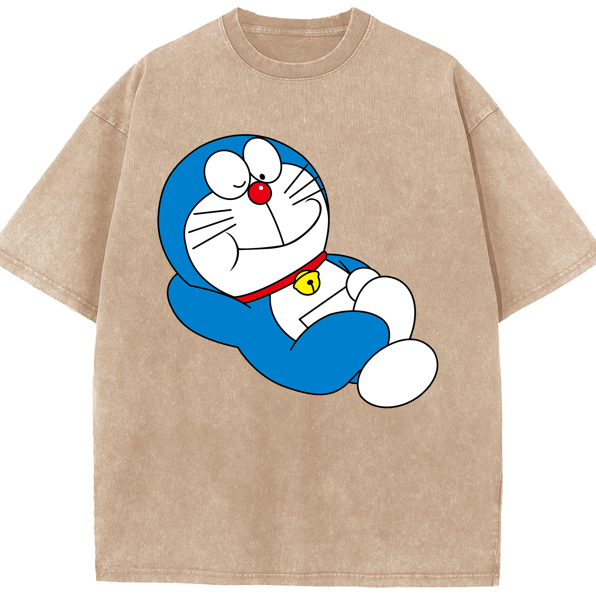 （画像用） ドラえもん Doraemon 綿100% ヴィンテージ風 半袖Tシャツ（フロントプリント）