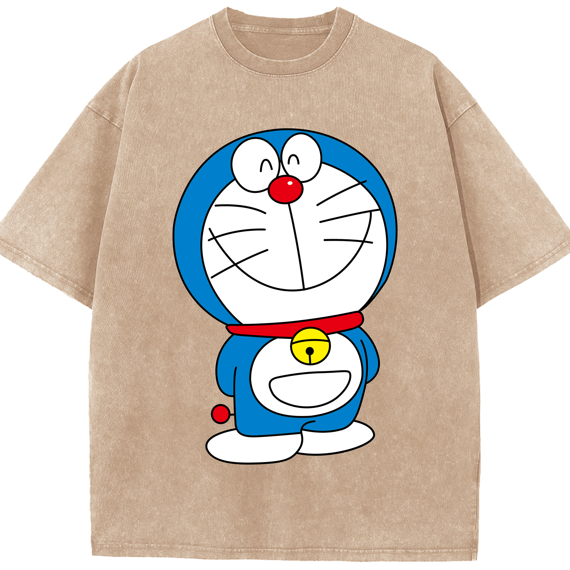 （画像用） ドラえもん Doraemon 綿100% ヴィンテージ風 半袖Tシャツ（フロントプリント）