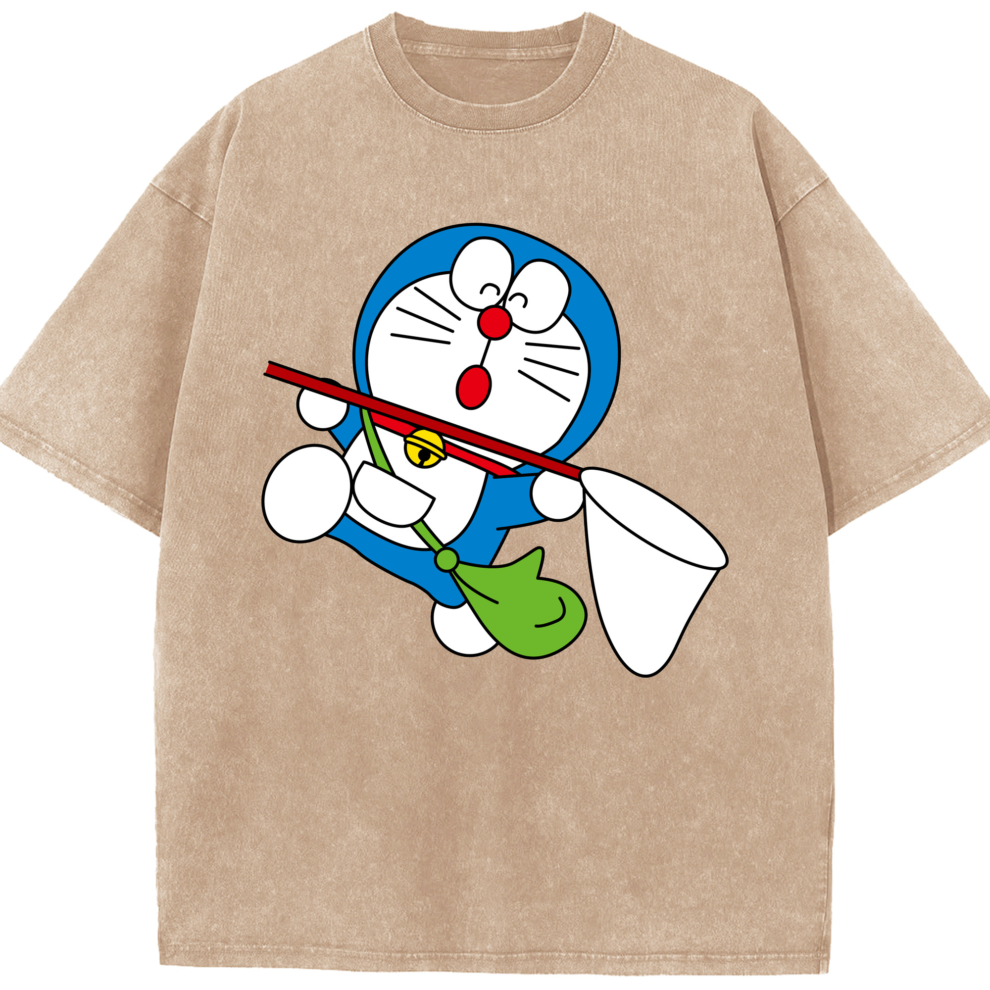 （画像用） ドラえもん Doraemon 綿100% ヴィンテージ風 半袖Tシャツ（フロントプリント）