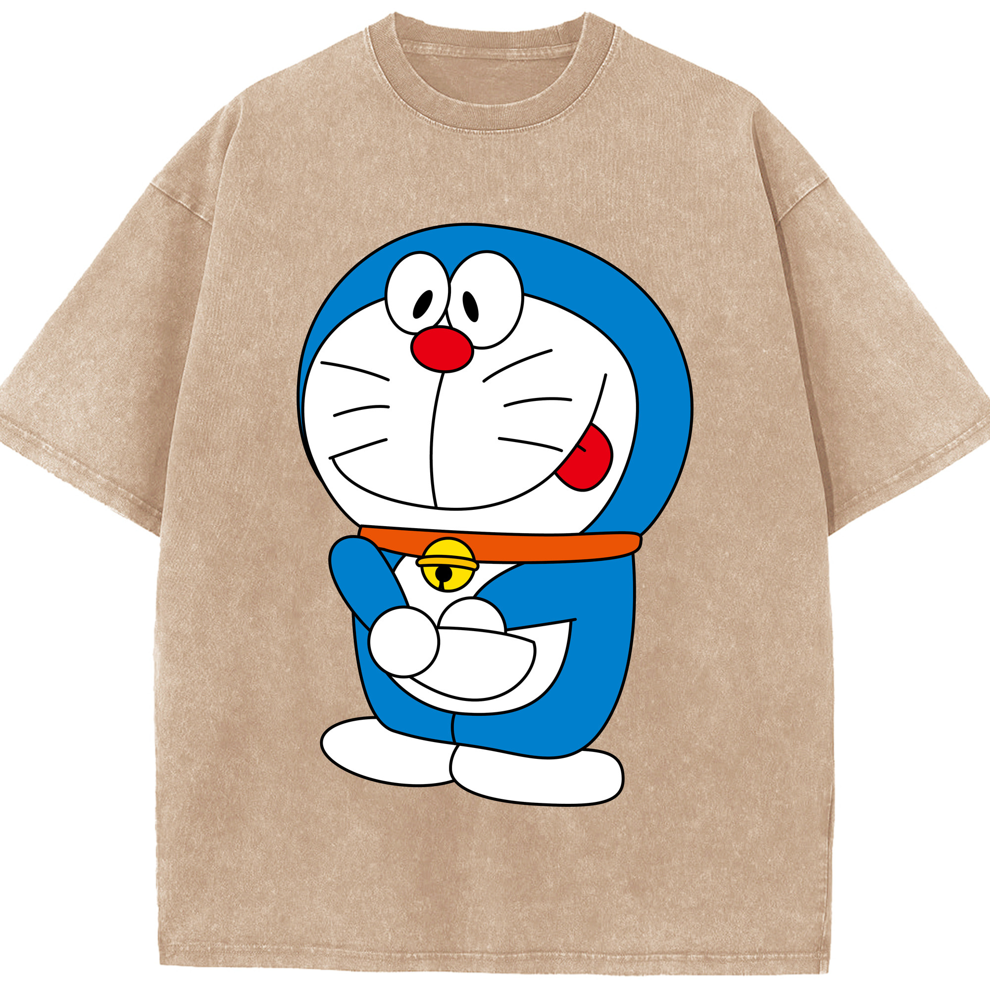 （画像用） ドラえもん Doraemon 綿100% ヴィンテージ風 半袖Tシャツ（フロントプリント）