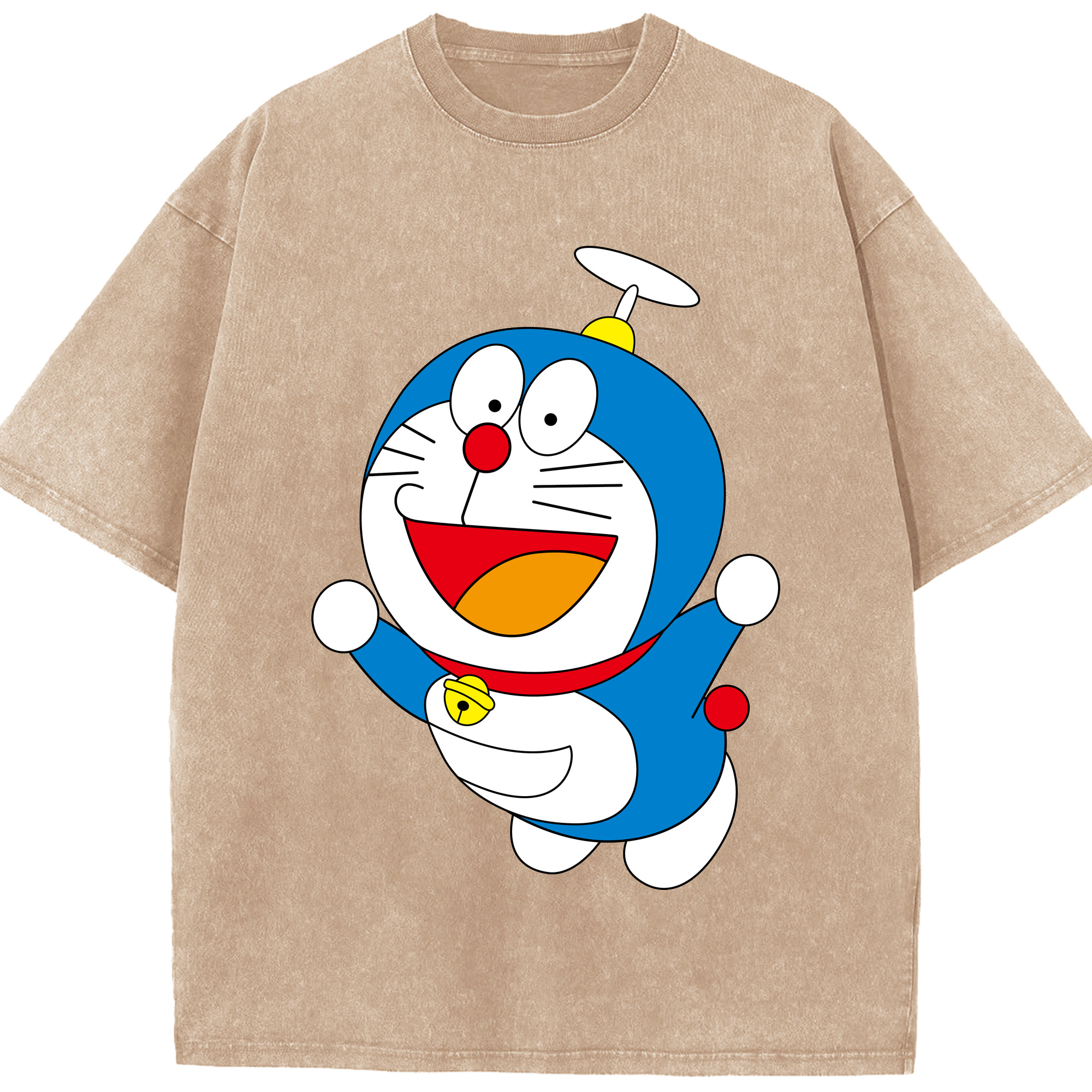 （画像用） ドラえもん Doraemon 綿100% ヴィンテージ風 半袖Tシャツ（フロントプリント）