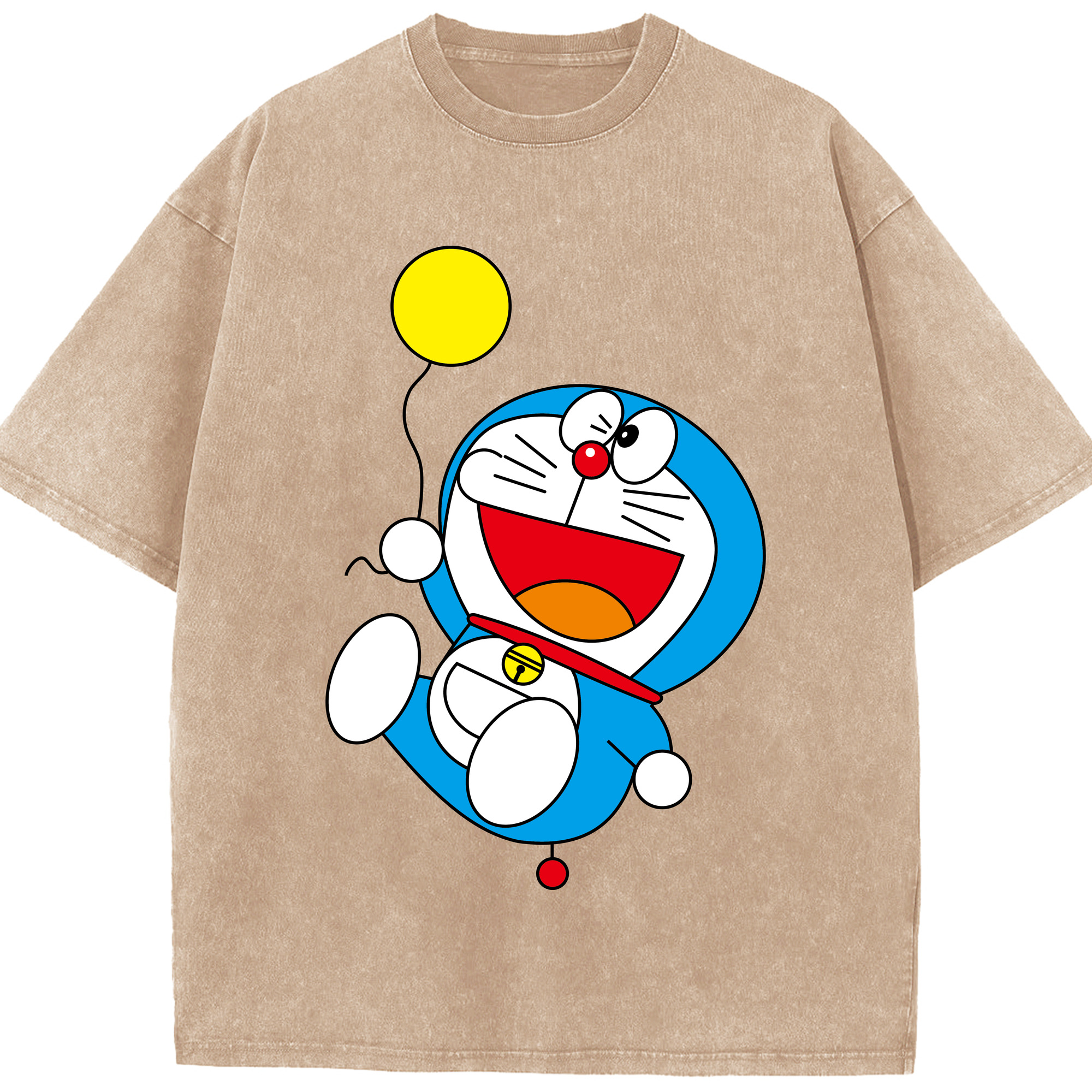 （画像用） ドラえもん Doraemon 綿100% ヴィンテージ風 半袖Tシャツ（フロントプリント）