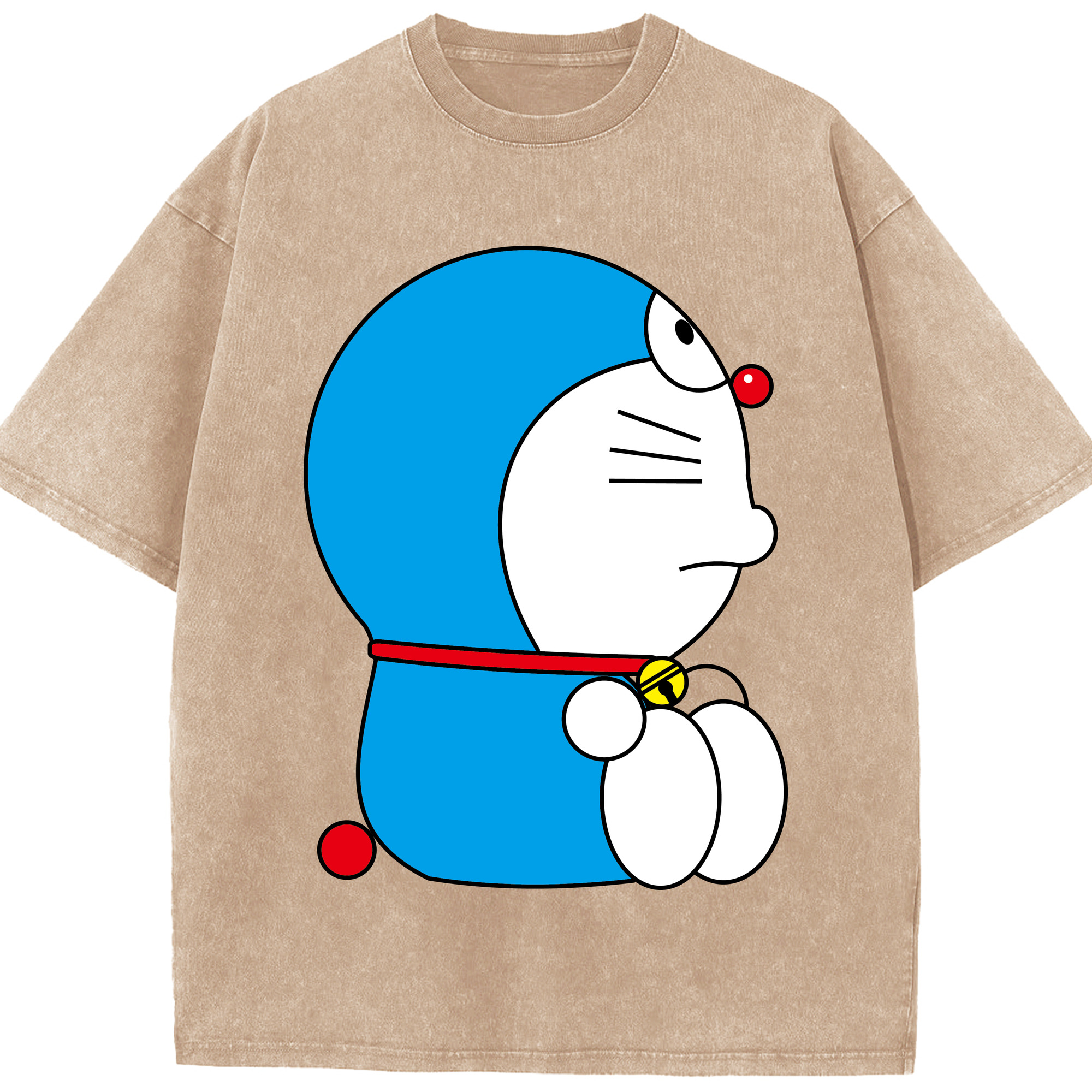 （画像用） ドラえもん Doraemon 綿100% ヴィンテージ風 半袖Tシャツ（フロントプリント）