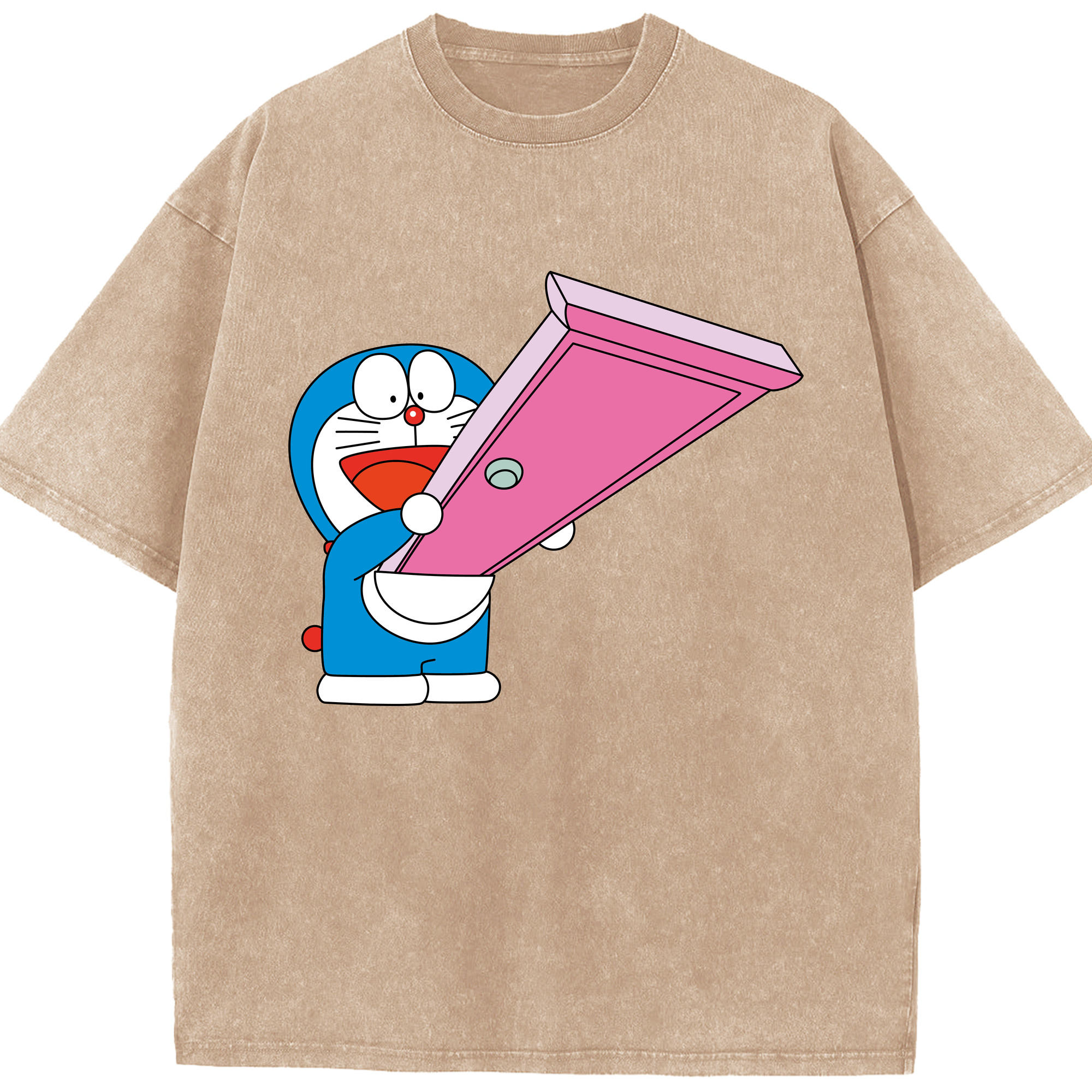 （画像用） ドラえもん Doraemon 綿100% ヴィンテージ風 半袖Tシャツ（フロントプリント）
