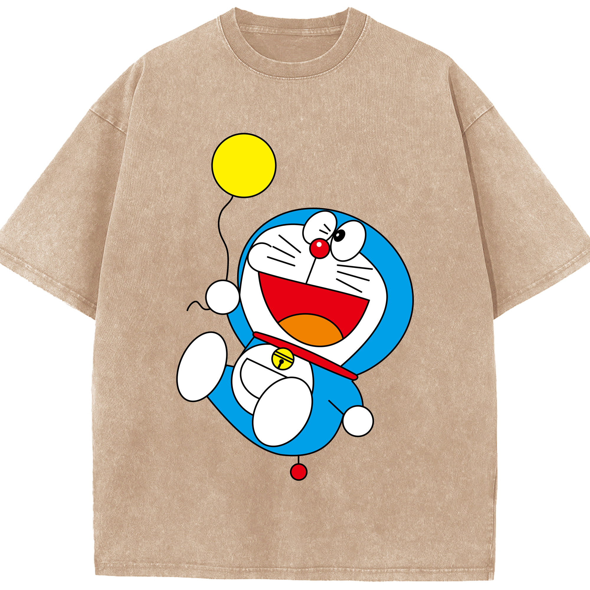 （画像用） ドラえもん Doraemon 綿100% ヴィンテージ風 半袖Tシャツ（フロントプリント）