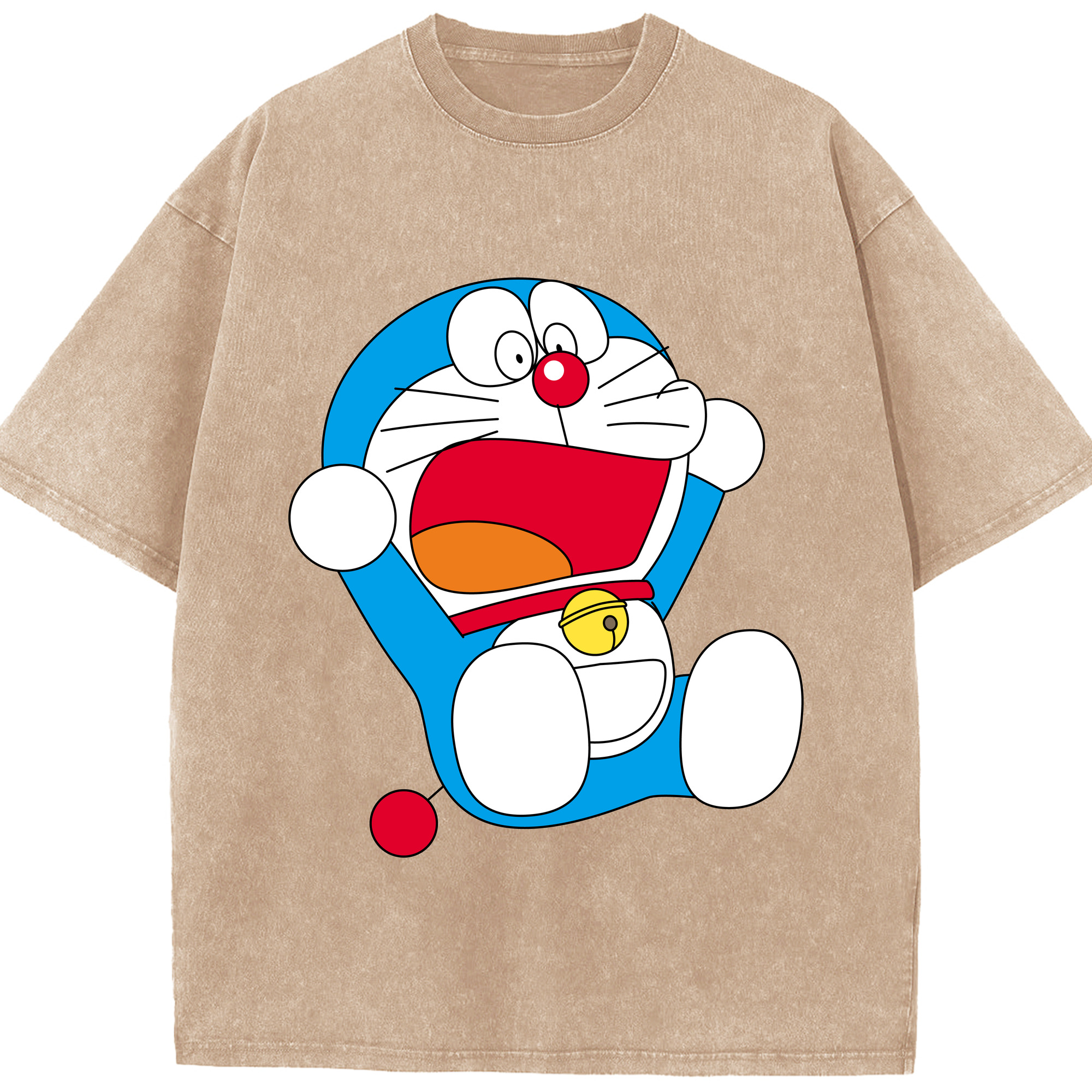 （画像用） ドラえもん Doraemon 綿100% ヴィンテージ風 半袖Tシャツ（フロントプリント）