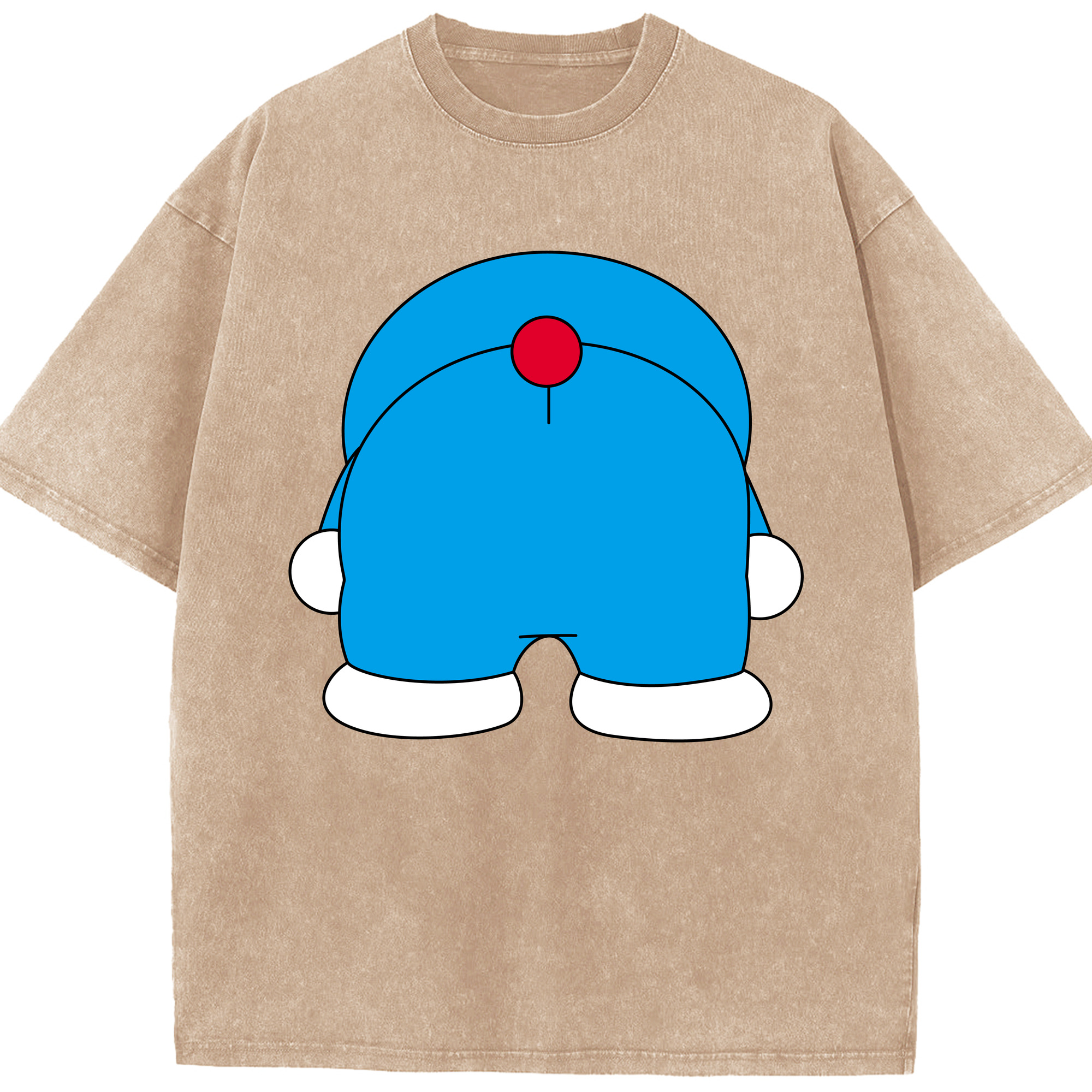 （画像用） ドラえもん Doraemon 綿100% ヴィンテージ風 半袖Tシャツ（フロントプリント）
