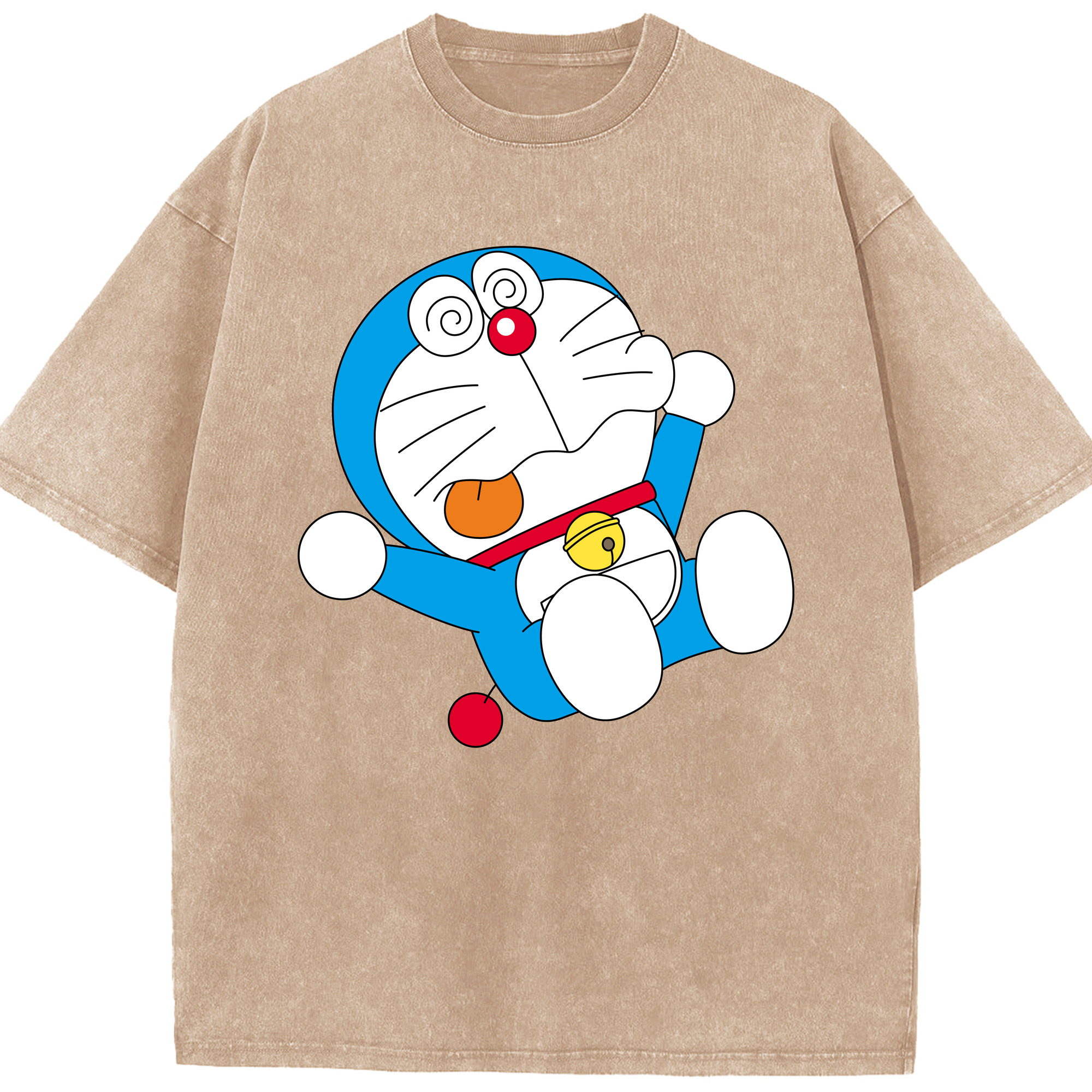 （画像用） ドラえもん Doraemon 綿100% ヴィンテージ風 半袖Tシャツ（フロントプリント）