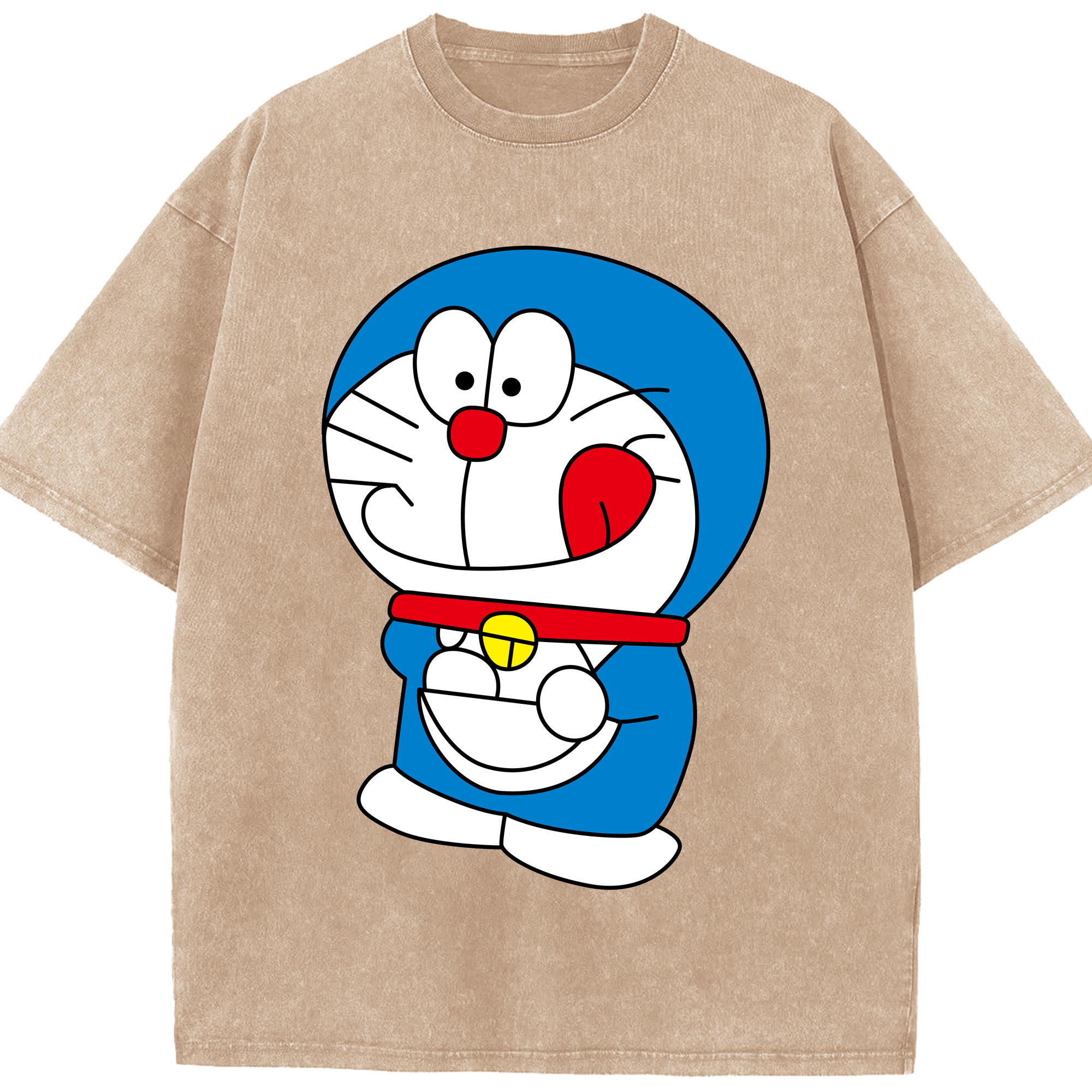 （画像用） ドラえもん Doraemon 綿100% ヴィンテージ風 半袖Tシャツ（フロントプリント）