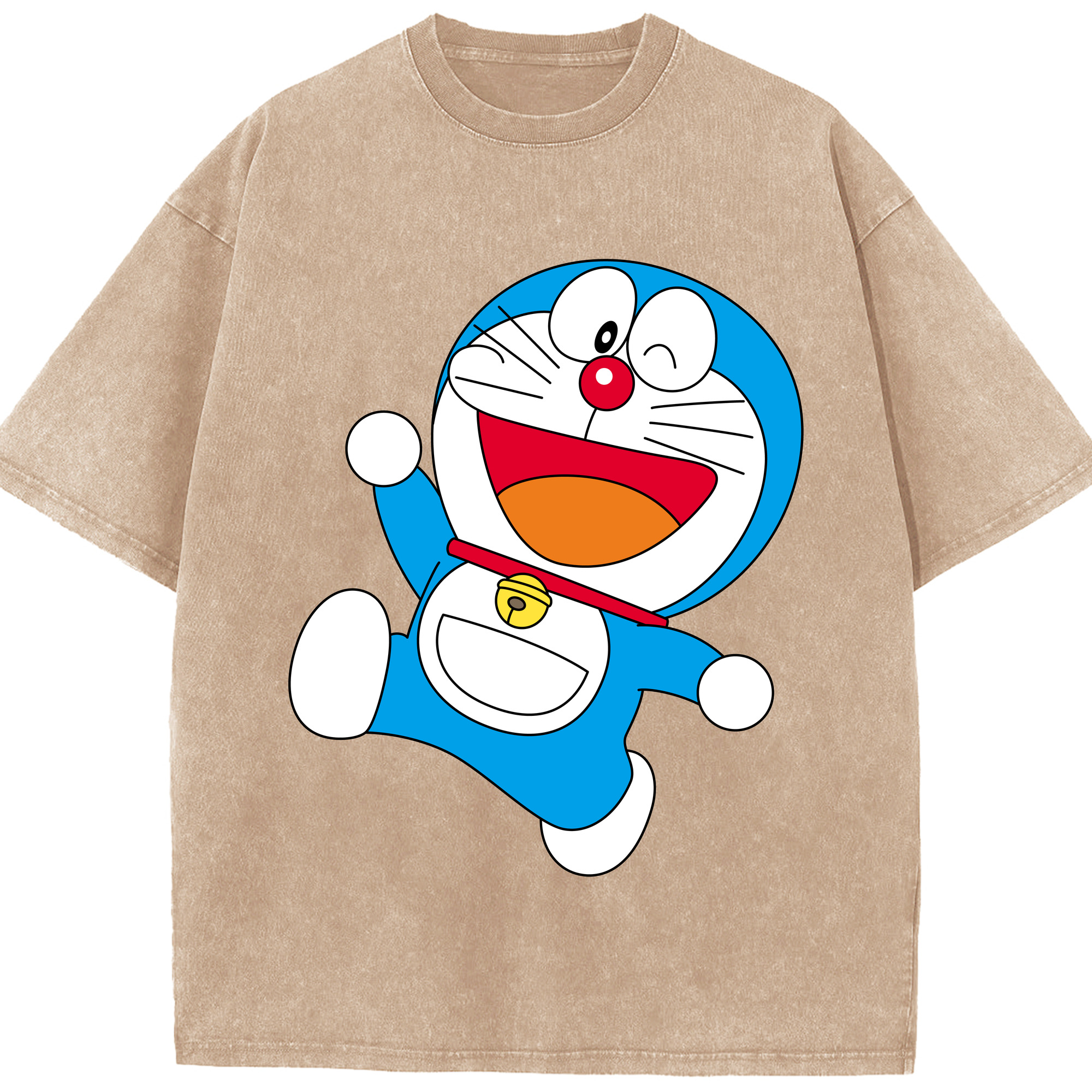 （画像用） ドラえもん Doraemon 綿100% ヴィンテージ風 半袖Tシャツ（フロントプリント）
