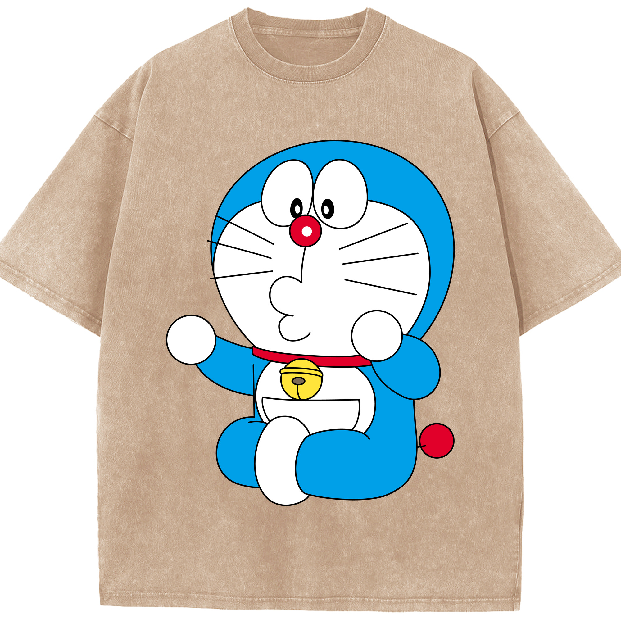 （画像用） ドラえもん Doraemon 綿100% ヴィンテージ風 半袖Tシャツ（フロントプリント）
