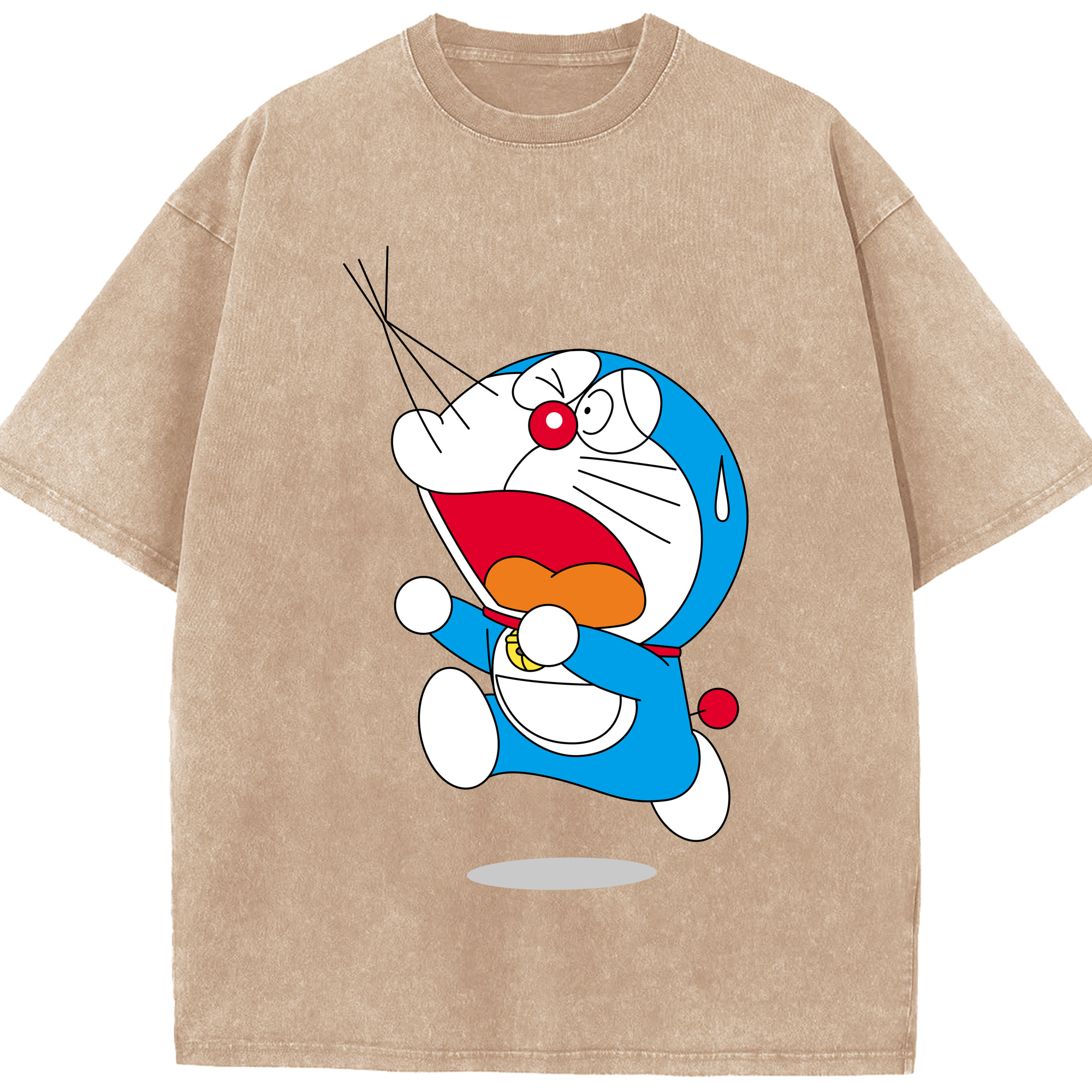 （画像用） ドラえもん Doraemon 綿100% ヴィンテージ風 半袖Tシャツ（フロントプリント）