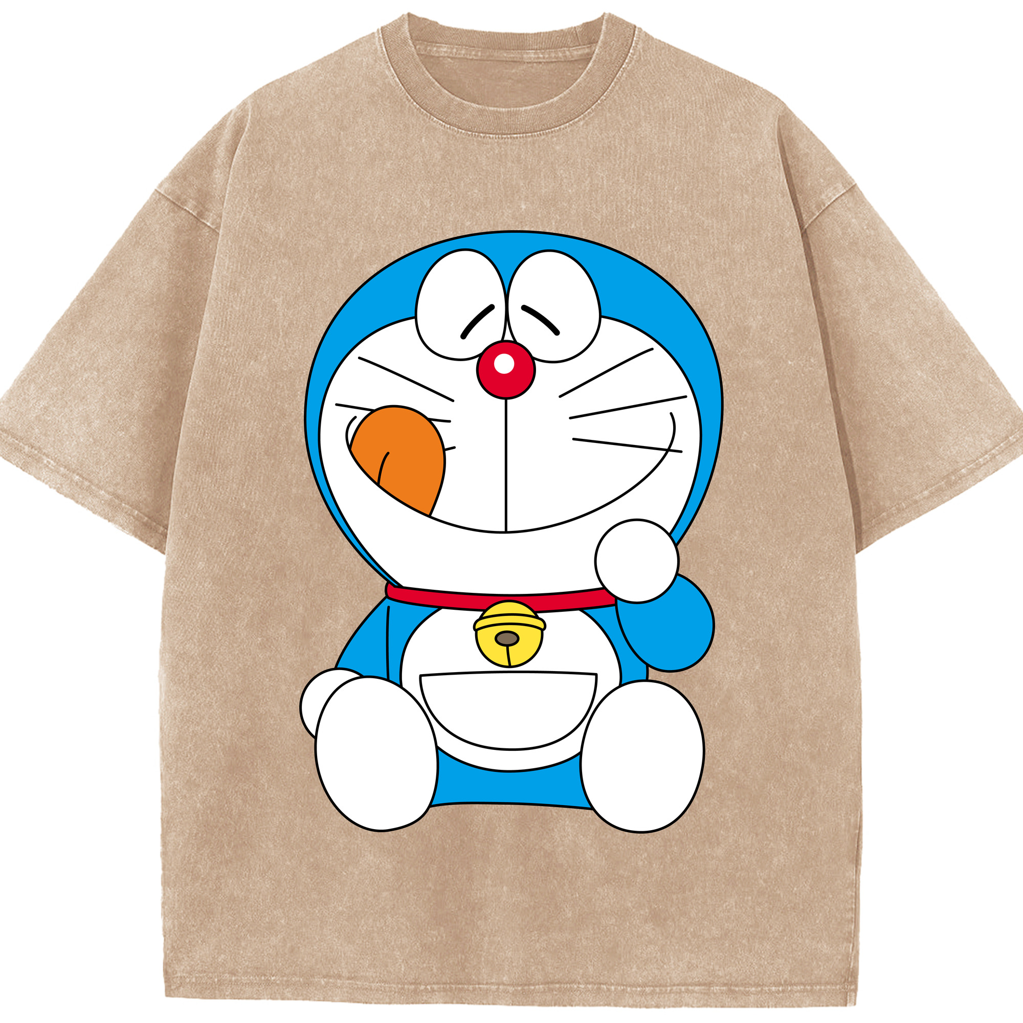 （画像用） ドラえもん Doraemon 綿100% ヴィンテージ風 半袖Tシャツ（フロントプリント）