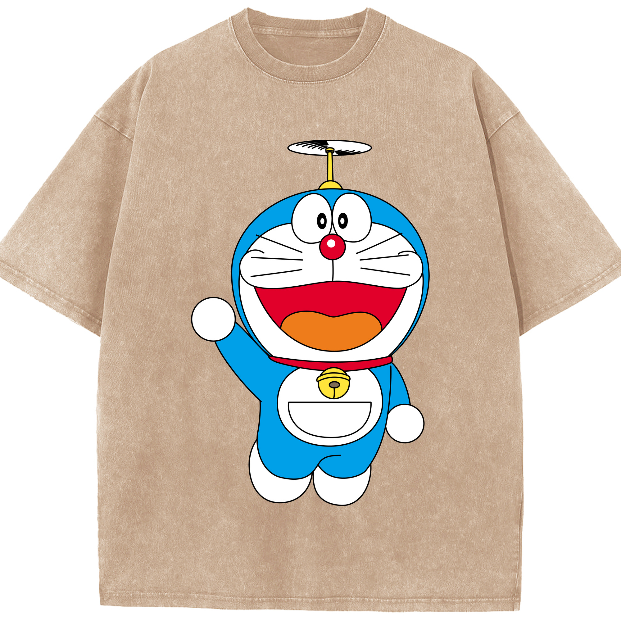（画像用） ドラえもん Doraemon 綿100% ヴィンテージ風 半袖Tシャツ（フロントプリント）