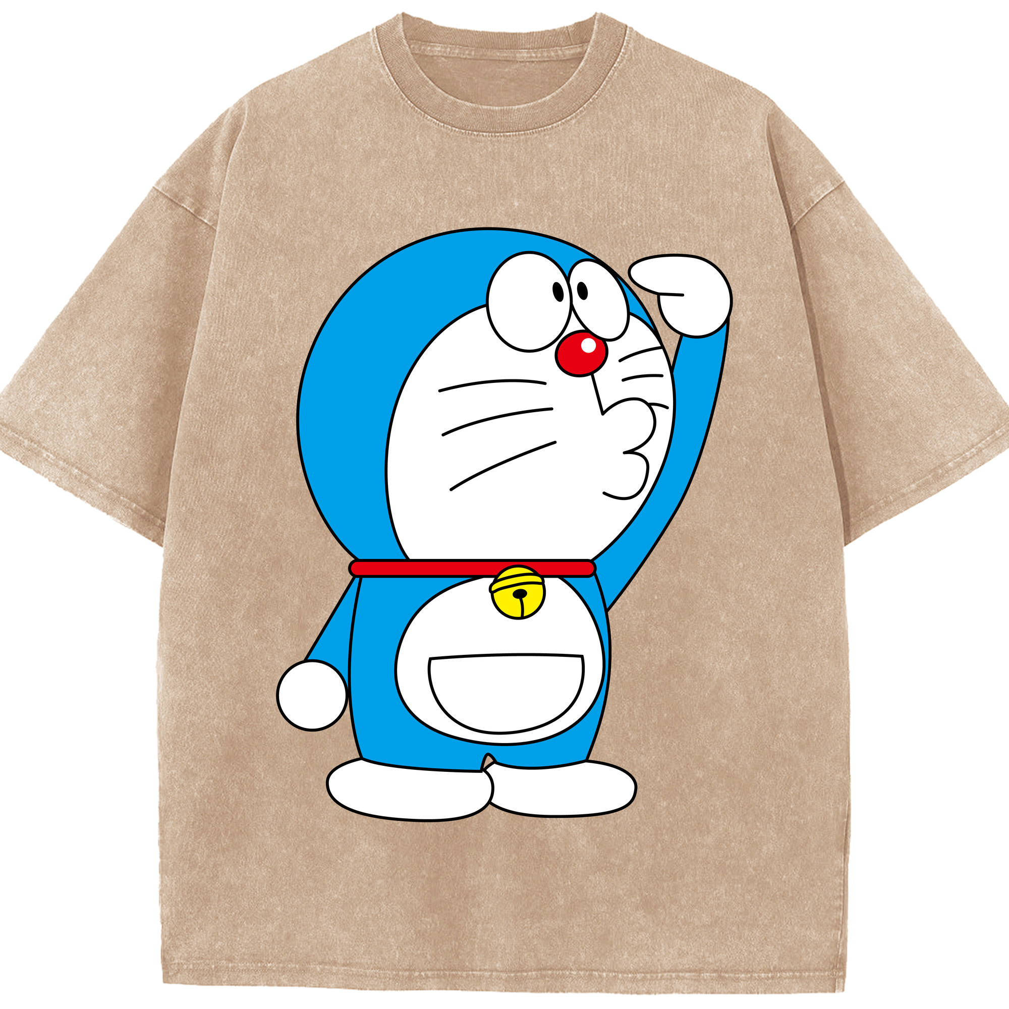 （画像用） ドラえもん Doraemon 綿100% ヴィンテージ風 半袖Tシャツ（フロントプリント）