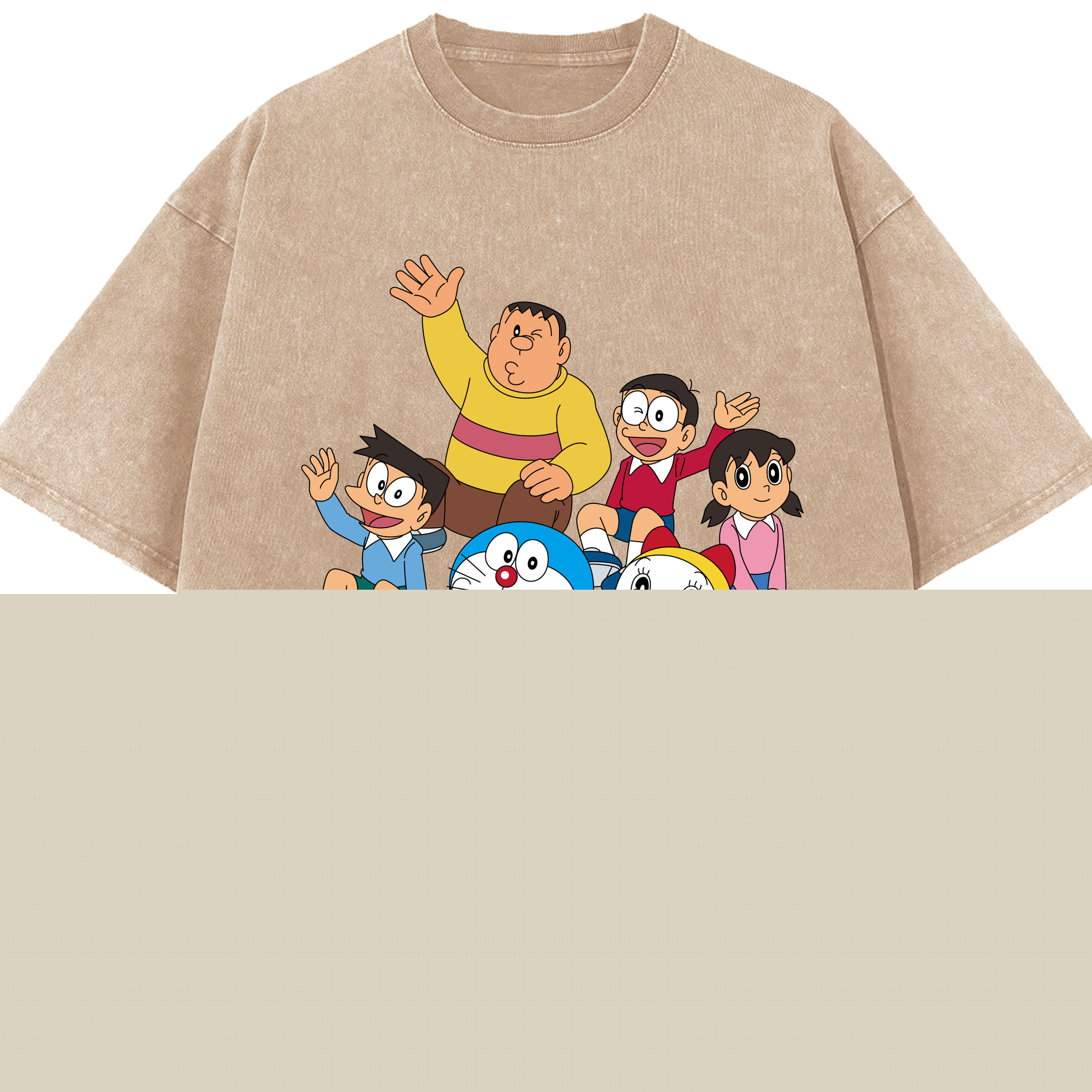 （画像用） ドラえもん 骨川 スネ夫 Doraemon Honekawa Suneo 綿100% ヴィンテージ風 半袖Tシャツ（フロントプリント）