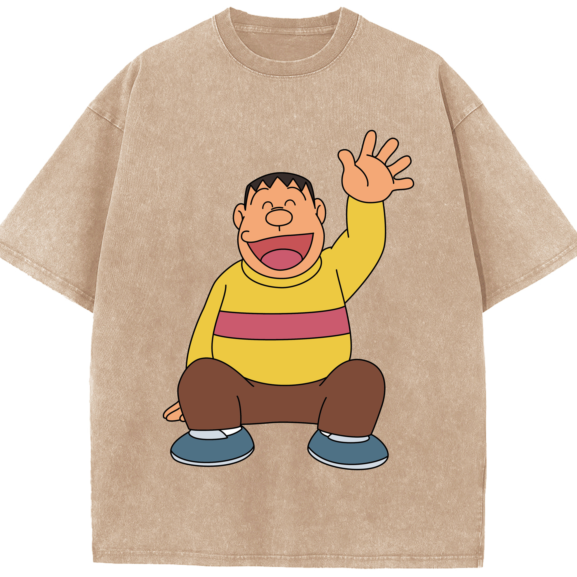 （画像用） ドラえもん 剛田武 Doraemon Gouta Takeshi 綿100% ヴィンテージ風 半袖Tシャツ（フロントプリント）