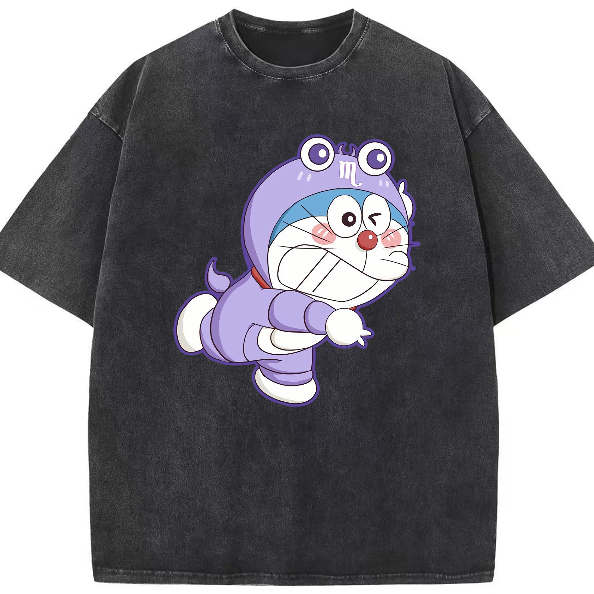 （画像用） ドラえもん Doraemon 綿100% ヴィンテージ風 半袖Tシャツ（フロントプリント）