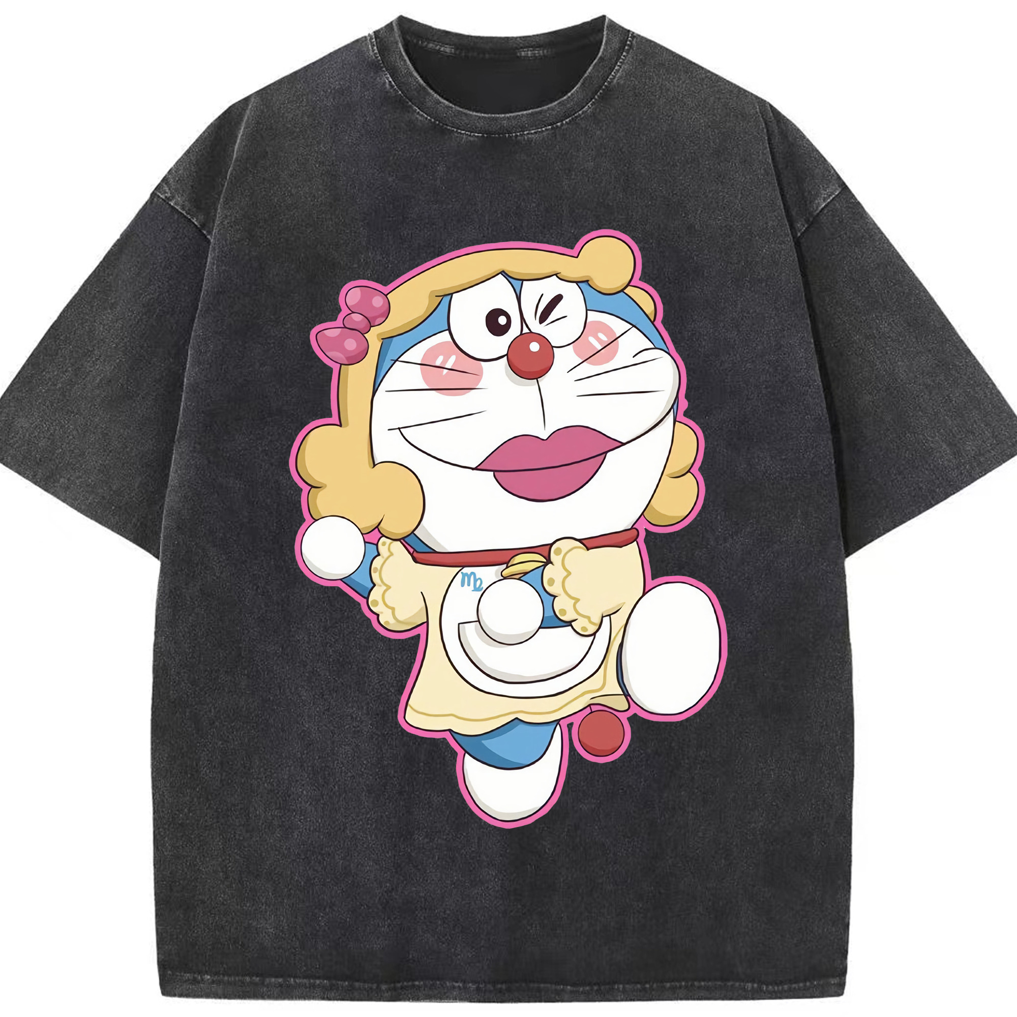 （画像用） ドラえもん Doraemon 綿100% ヴィンテージ風 半袖Tシャツ（フロントプリント）