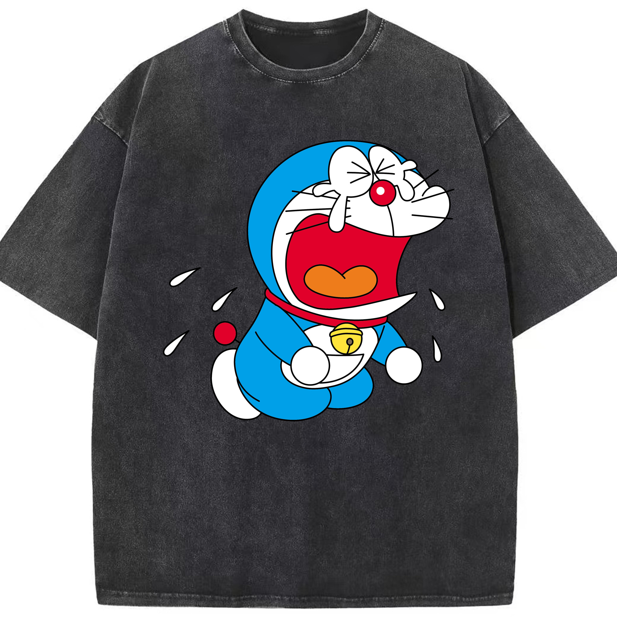 （画像用） ドラえもん Doraemon 綿100% ヴィンテージ風 半袖Tシャツ（フロントプリント）