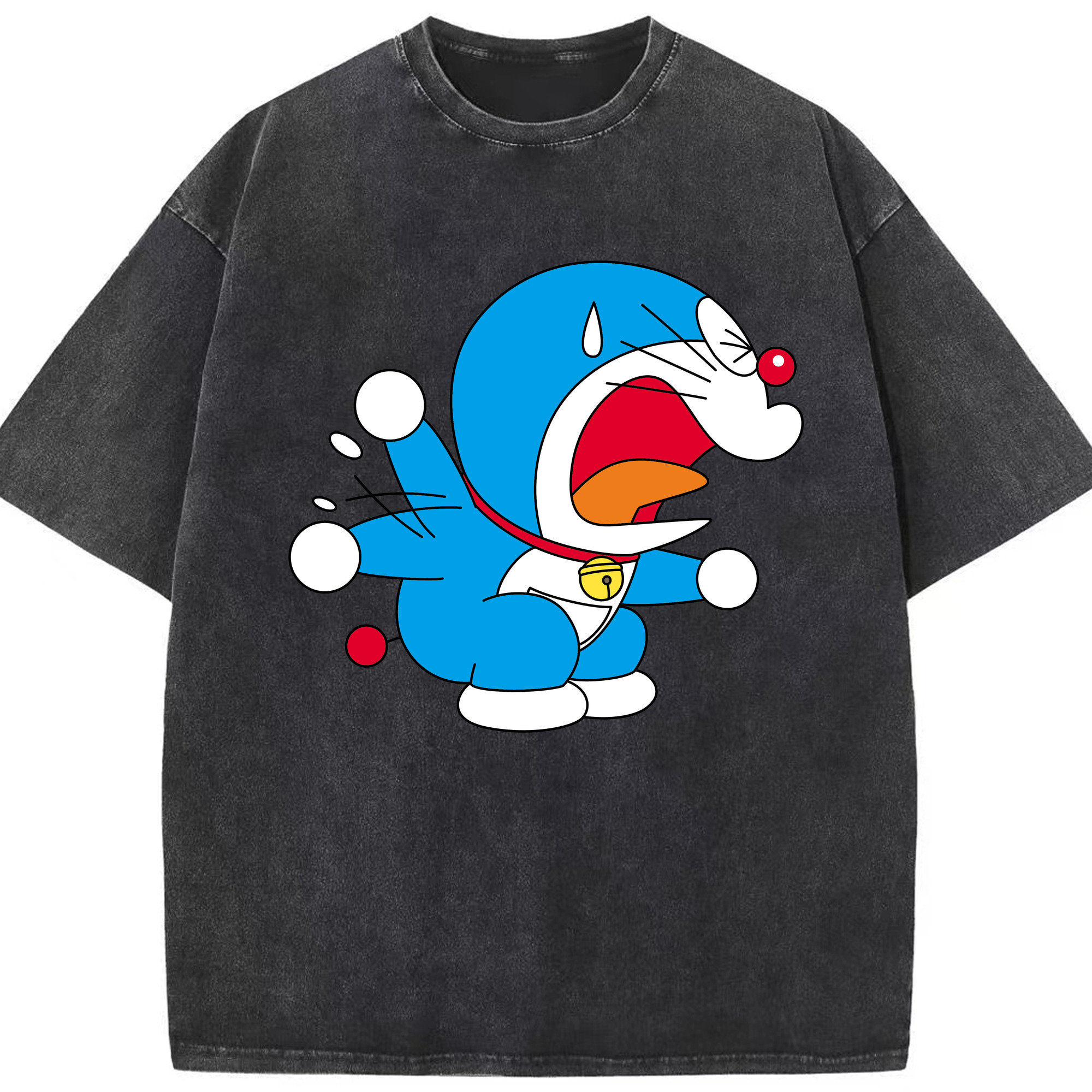 （画像用） ドラえもん Doraemon 綿100% ヴィンテージ風 半袖Tシャツ（フロントプリント）