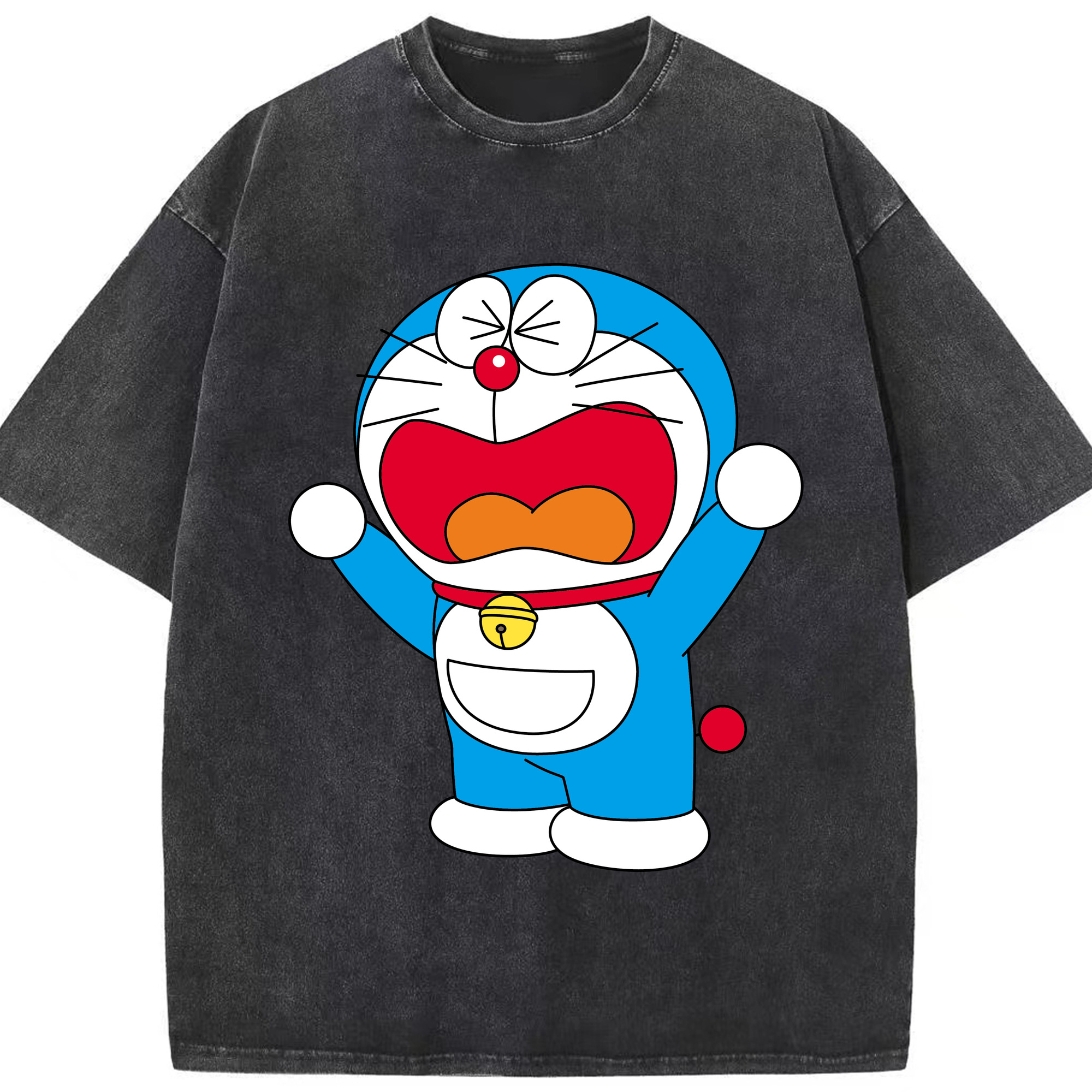 （画像用） ドラえもん Doraemon 綿100% ヴィンテージ風 半袖Tシャツ（フロントプリント）