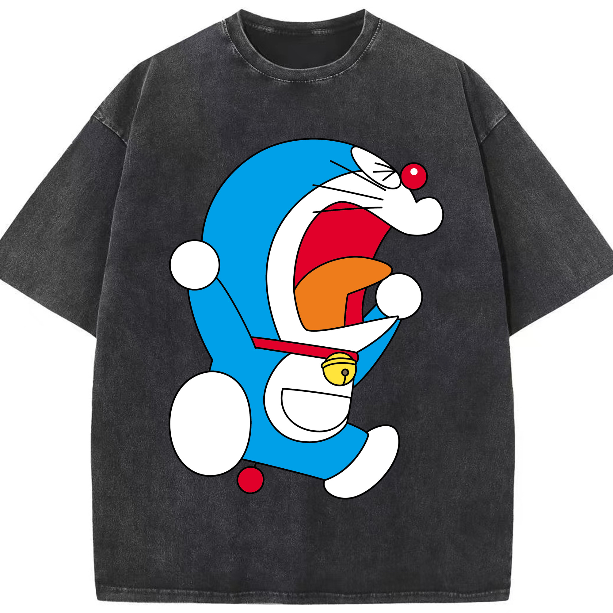 （画像用） ドラえもん Doraemon 綿100% ヴィンテージ風 半袖Tシャツ（フロントプリント）
