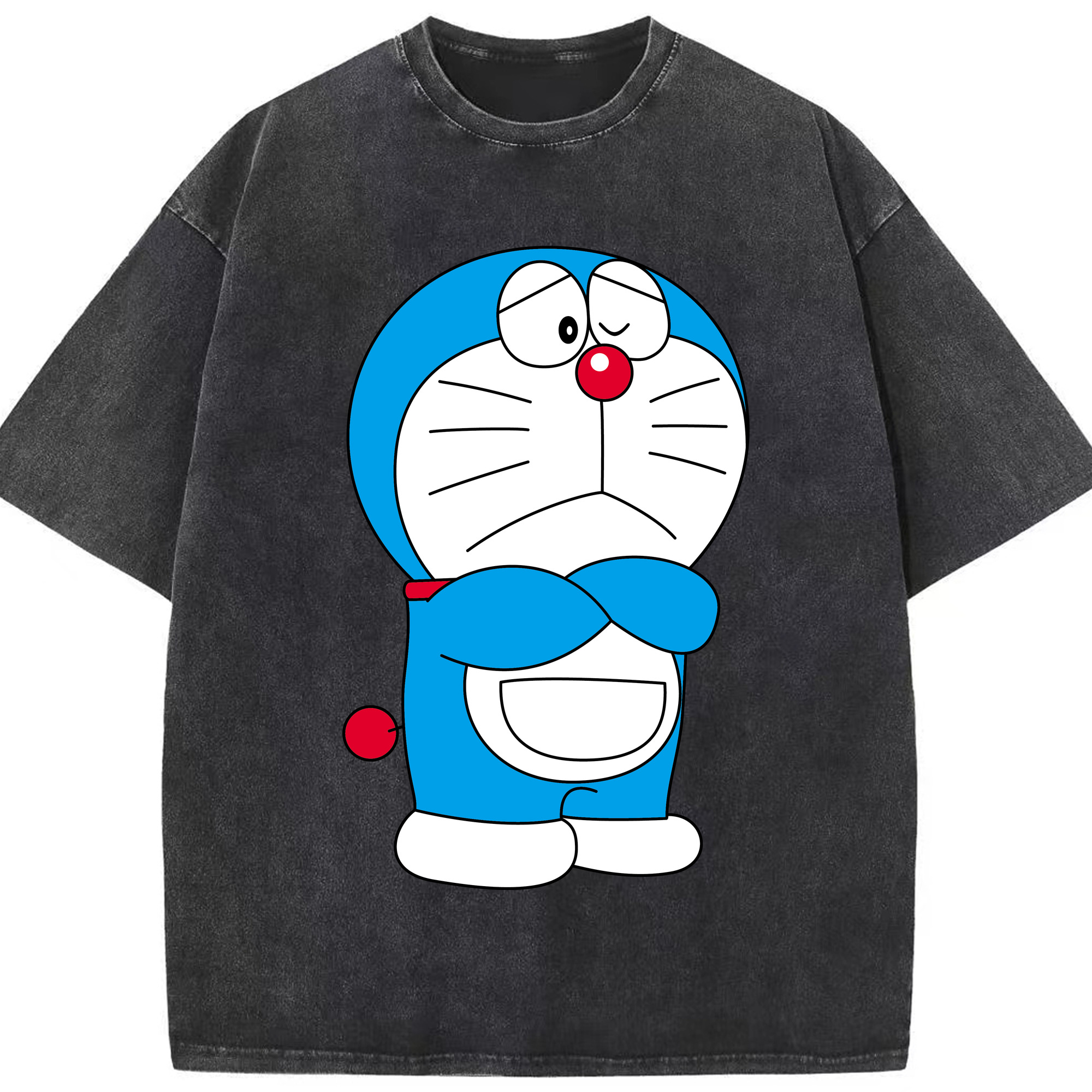 （画像用） ドラえもん Doraemon 綿100% ヴィンテージ風 半袖Tシャツ（フロントプリント）