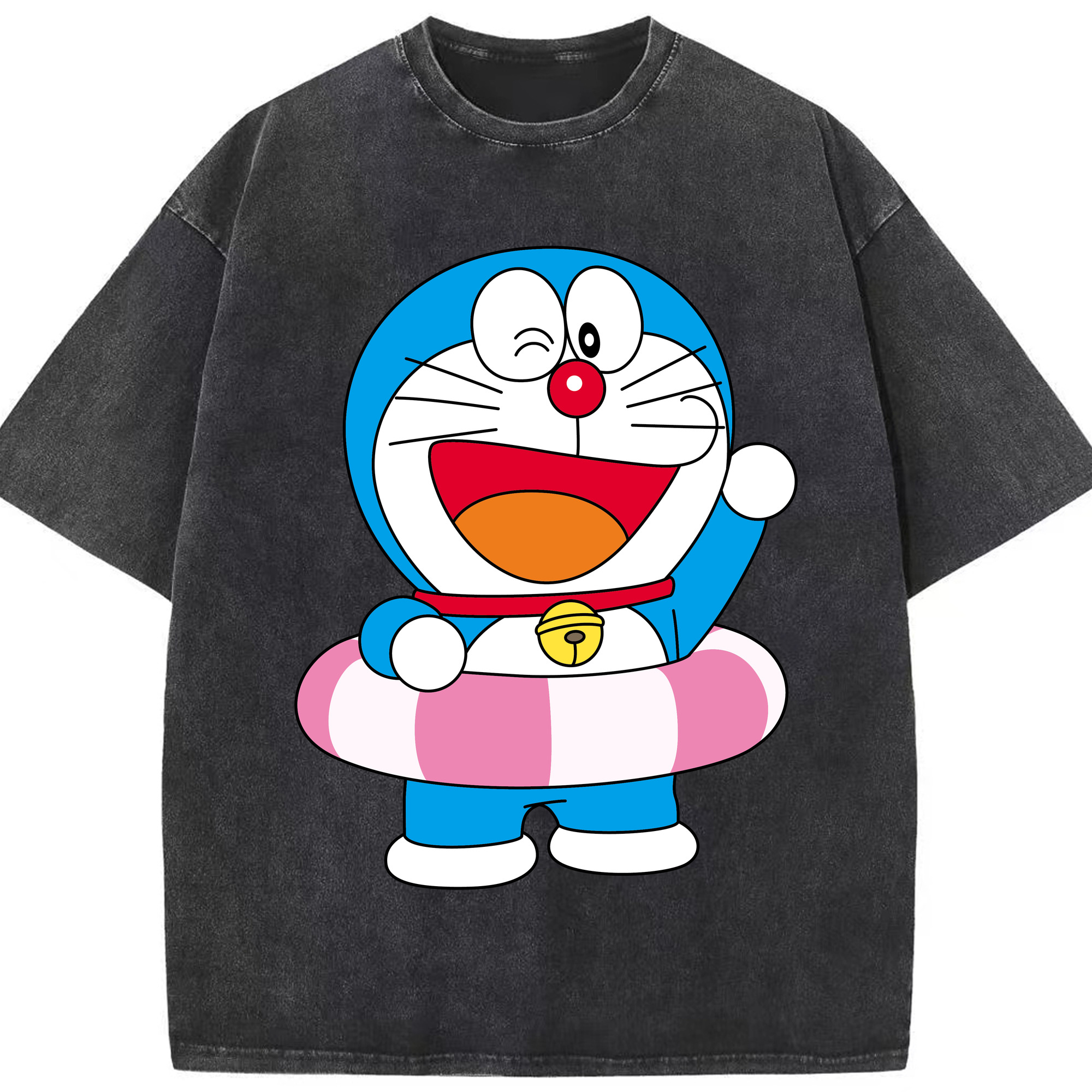 （画像用） ドラえもん Doraemon 綿100% ヴィンテージ風 半袖Tシャツ（フロントプリント）