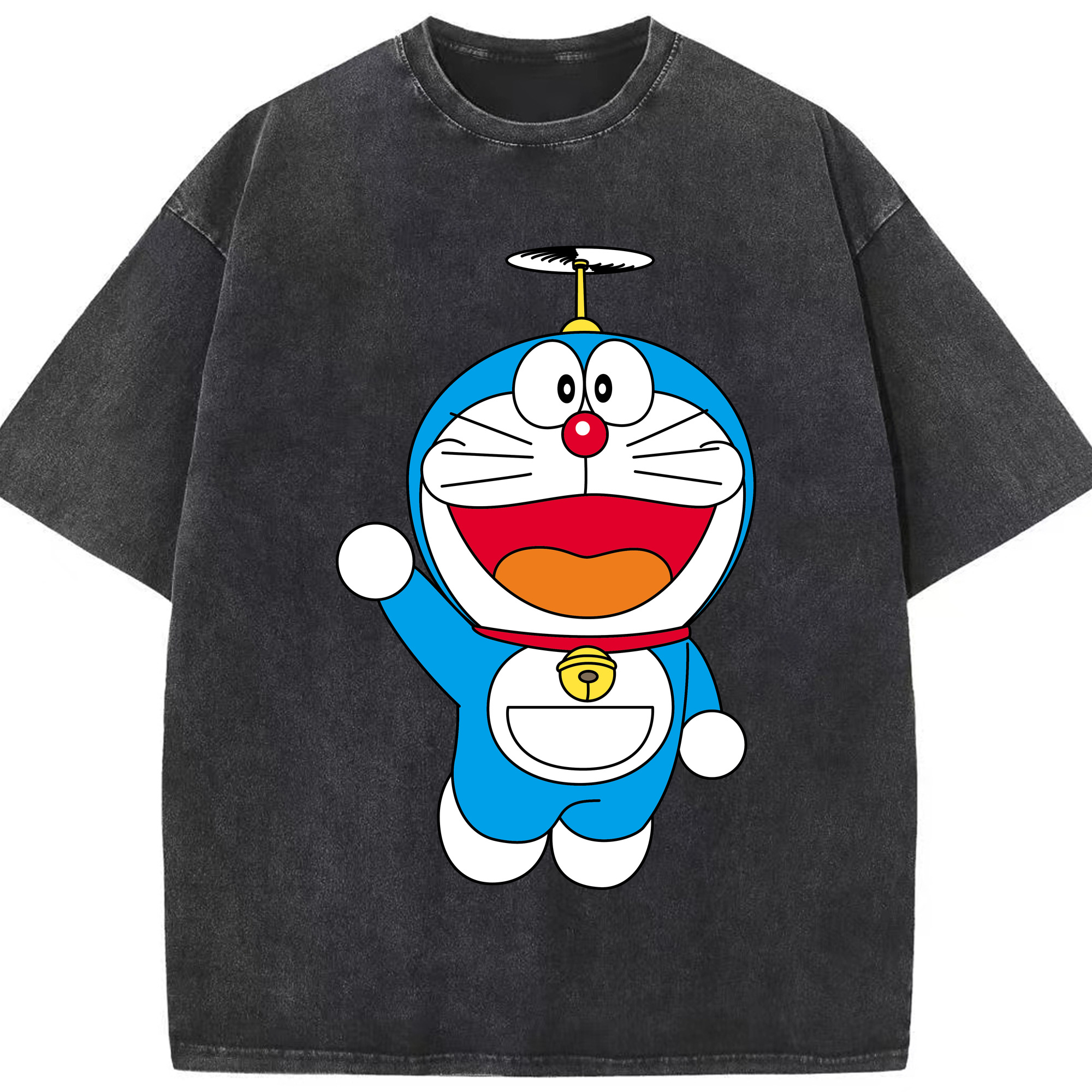 （画像用） ドラえもん Doraemon 綿100% ヴィンテージ風 半袖Tシャツ（フロントプリント）