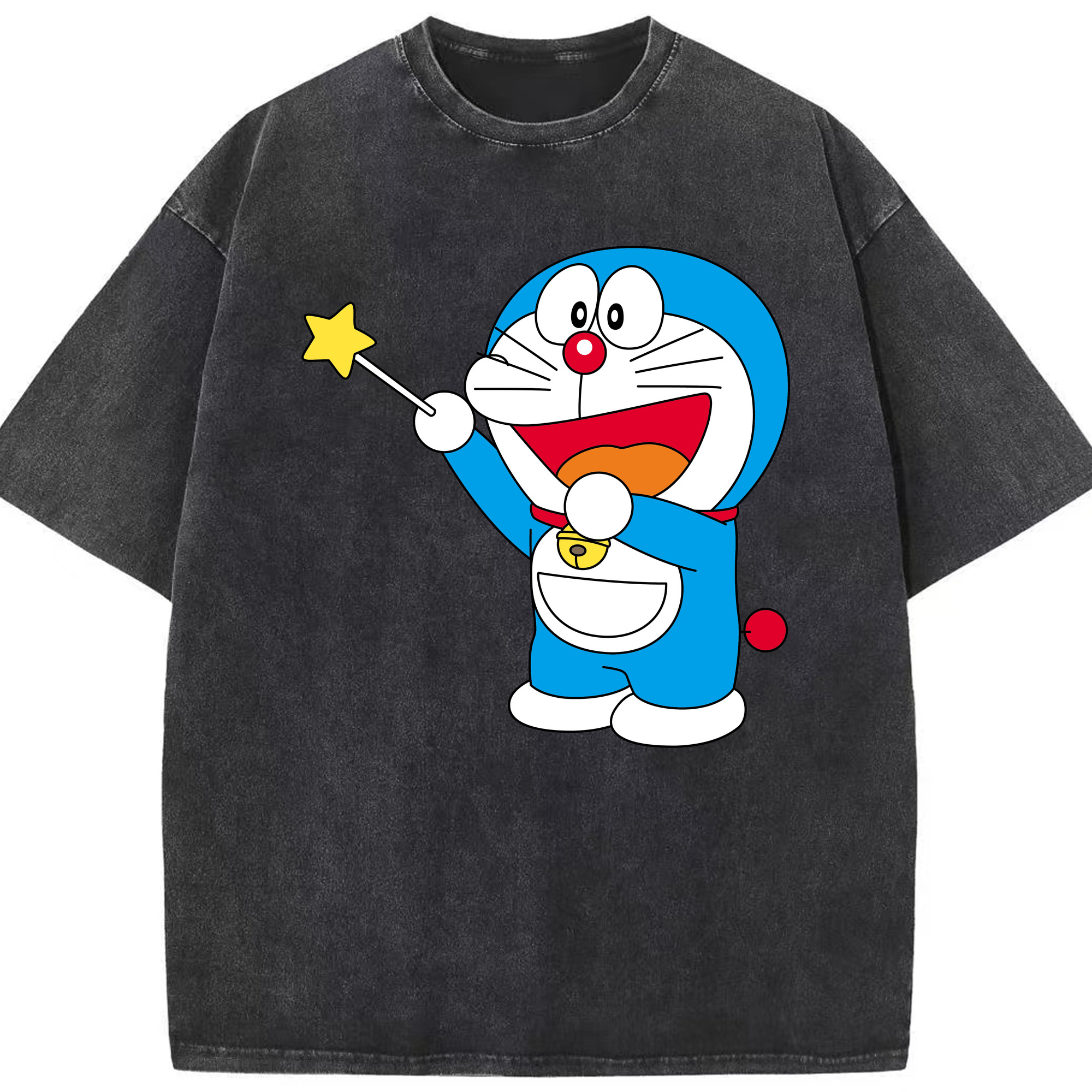 （画像用） ドラえもん Doraemon 綿100% ヴィンテージ風 半袖Tシャツ（フロントプリント）