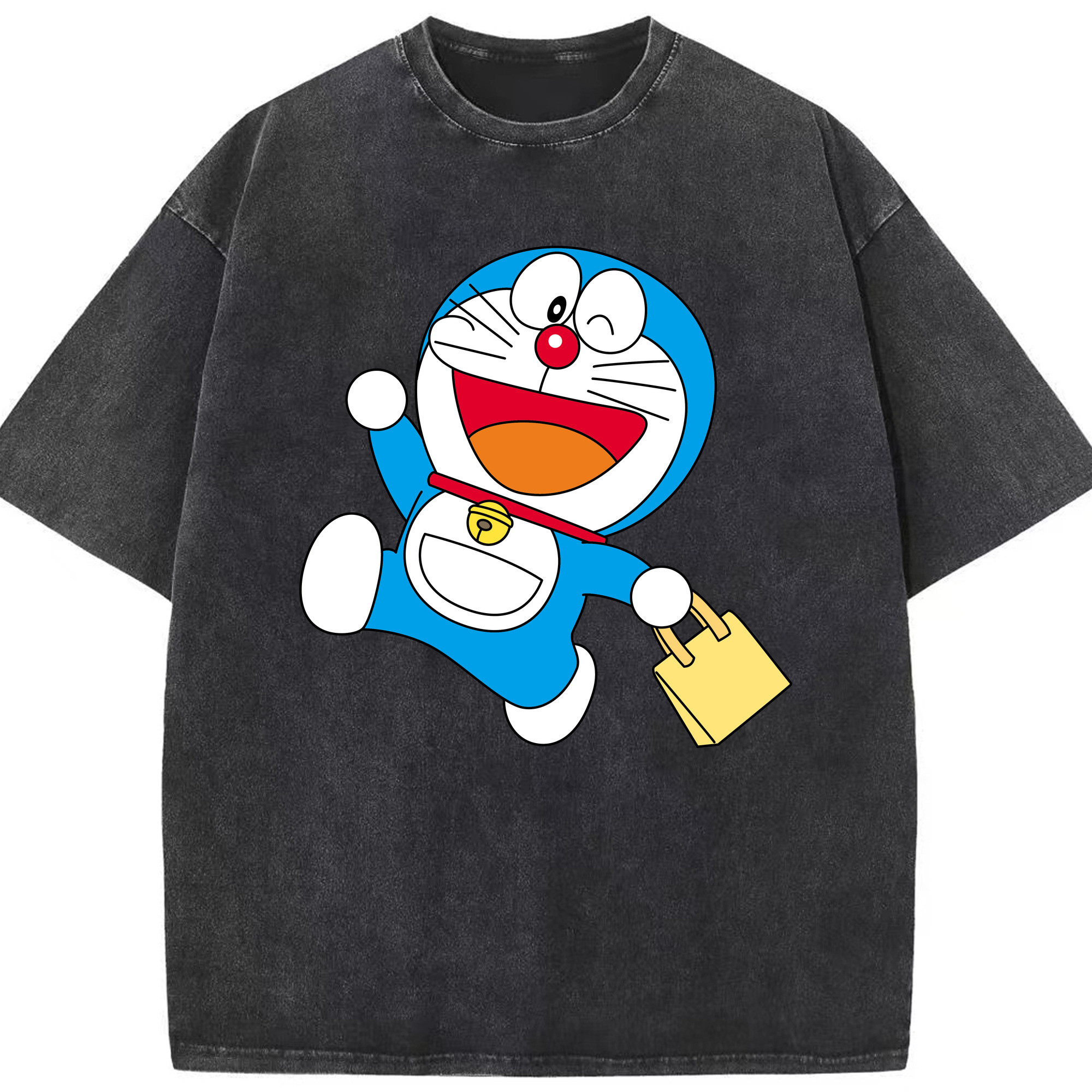 （画像用） ドラえもん Doraemon 綿100% ヴィンテージ風 半袖Tシャツ（フロントプリント）